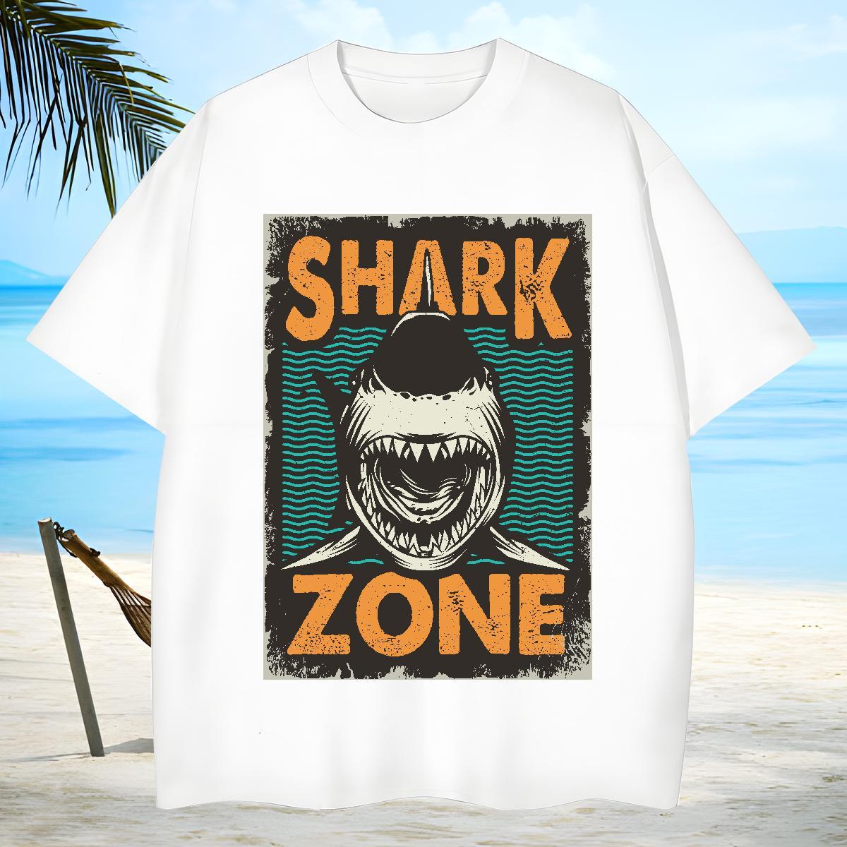 Cool Men Tees 230g Pure Cotton fish Man T Shirts Casual Breathable Short Sleeve Anime Fashion Design Tees Shirts