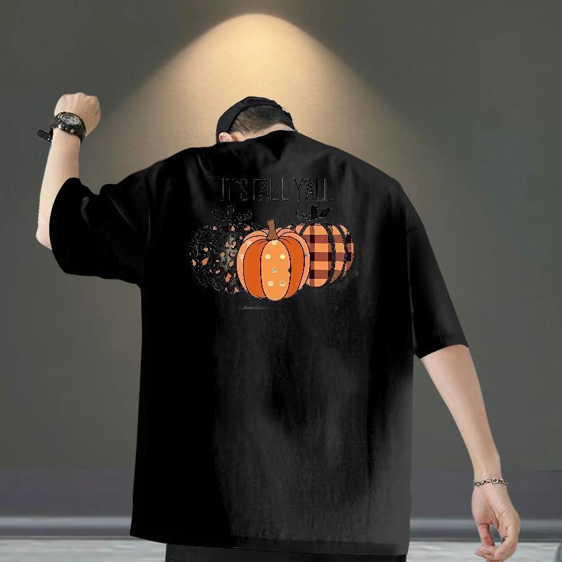 Free Shipping Men T Shirts 230g Cotton halloween High Street Hip Hop Clothes Breathable Short Sleeve Popular Mens Tshirts Custom Big Size