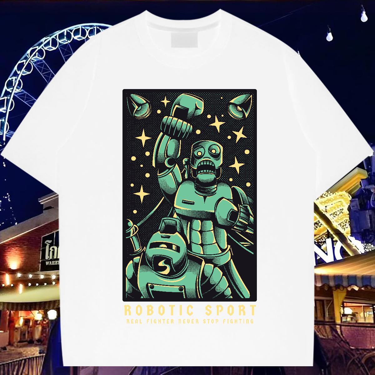 2024 DIY Men T Shirts ET Tops Tees 230g Cotton Street Casual Classic Skull Breathable Crew Neck Tshirts