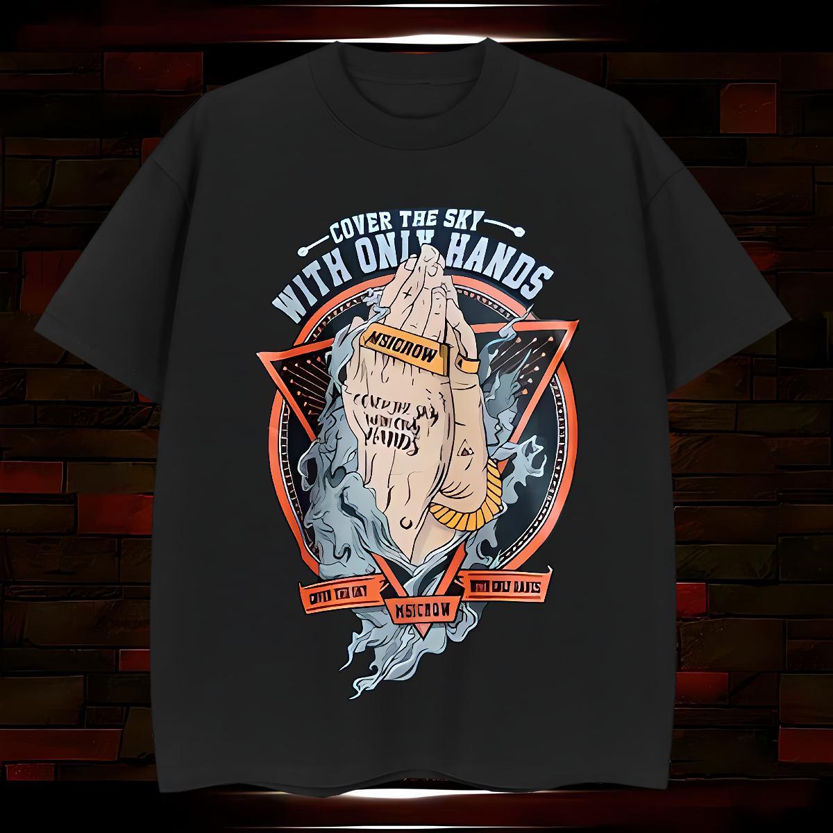 T Shirts Men 230g Pure Cotton hands Daily Outfit Breathable Short Sleeve DIY Anime Couples T Shirts New Free Shipping Tees