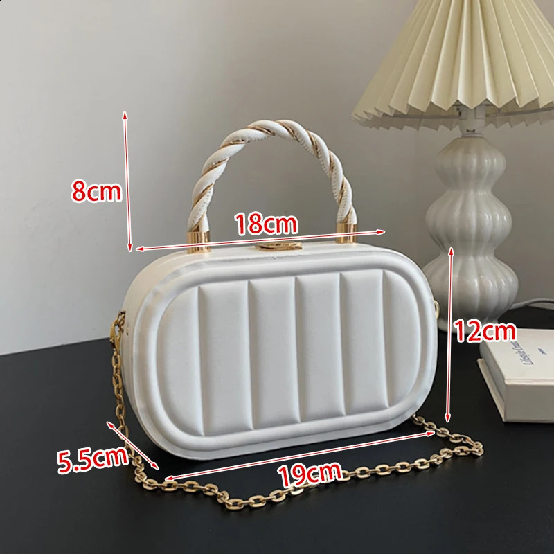 Womens chain luggage fashion handbag shoulder bag cross body small square fashionable simple outdoor 240805