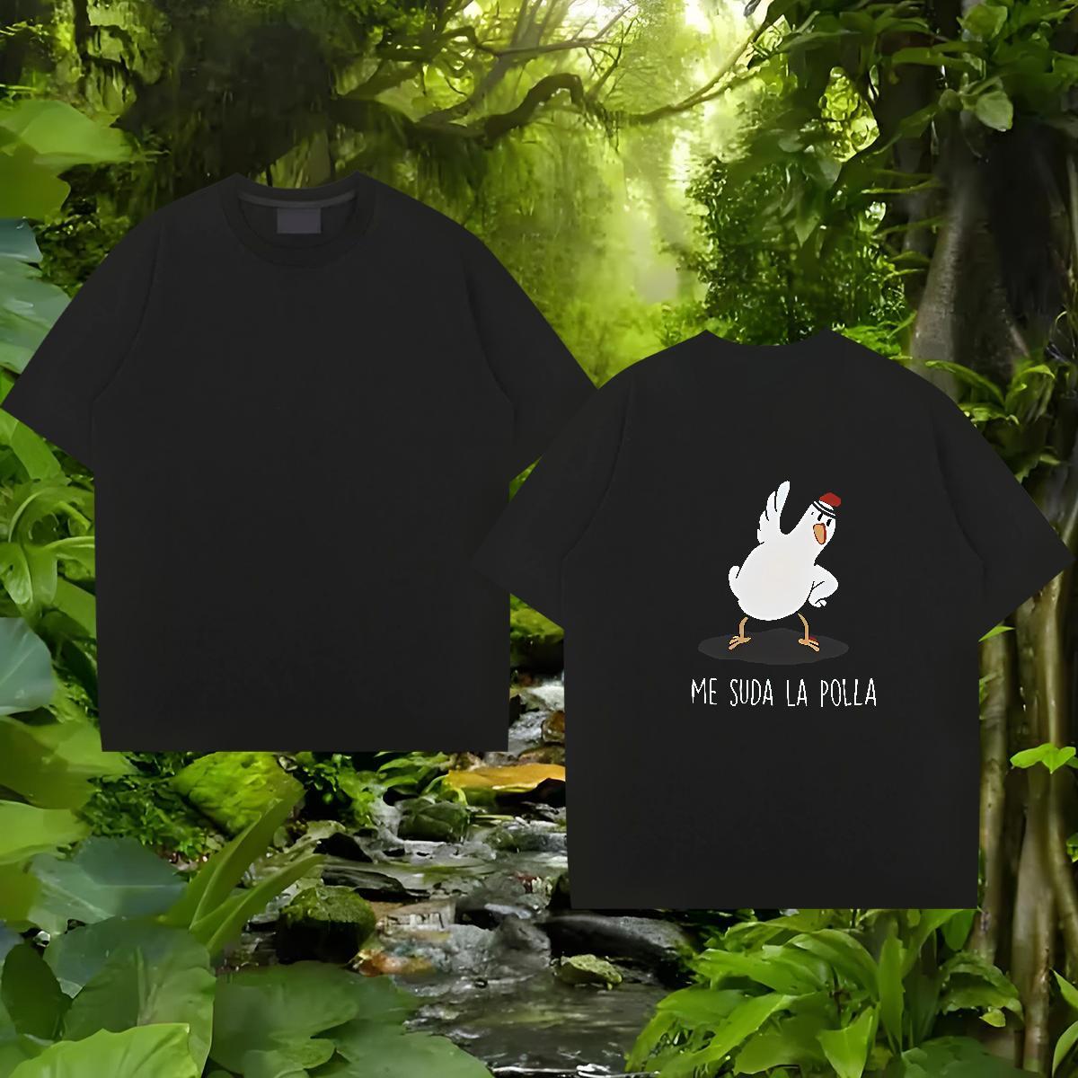 Designer Fashion Men T Shirts 230g Cotton chicken Hip Hop Tees Round Neck Short Sleeve High Quality Men Tees White Plus Size