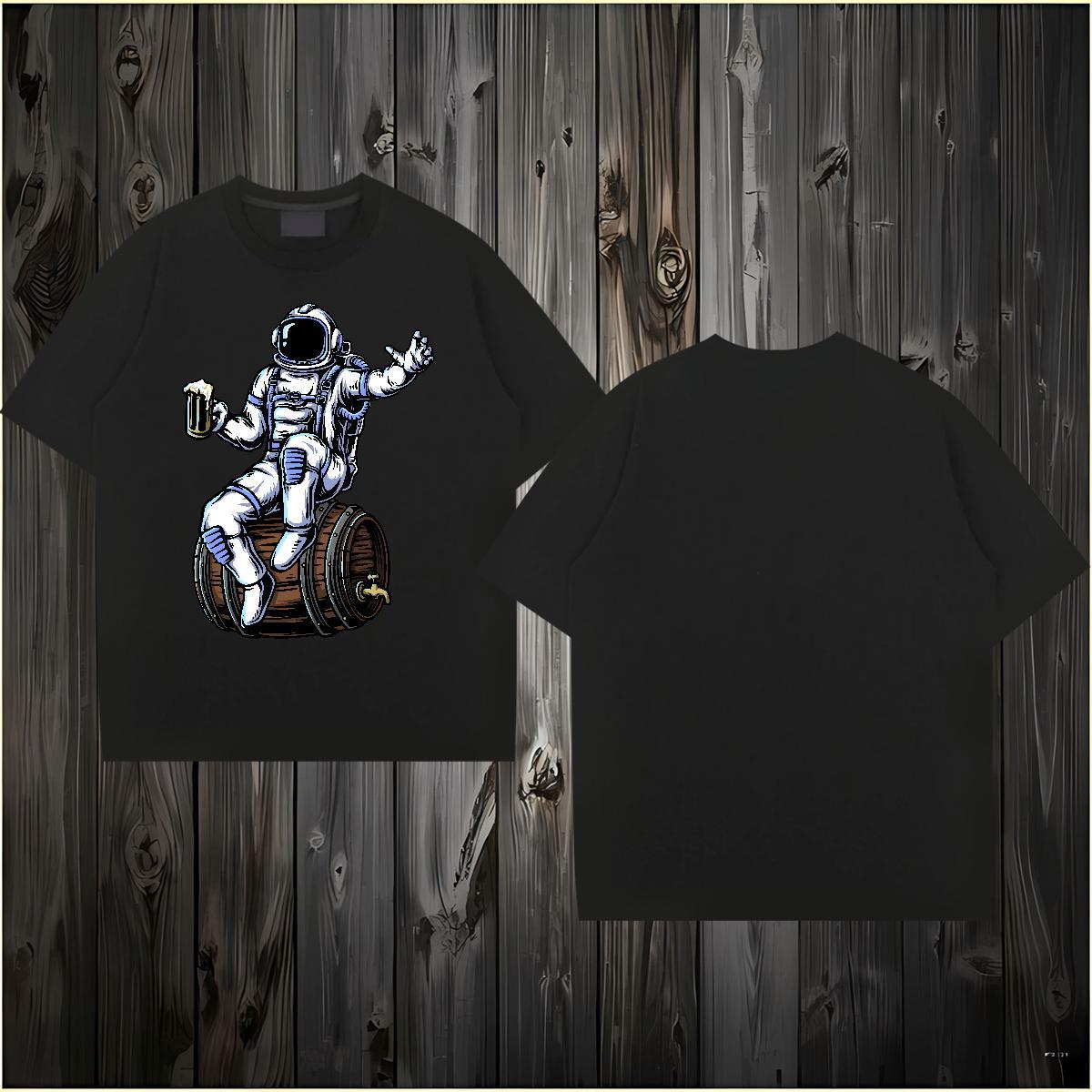 T-Shirts 100% Cotton 230g universe Street O Neck Short Sleeves Custom Cartoon Men Tshirts Designer Popular Top Tees