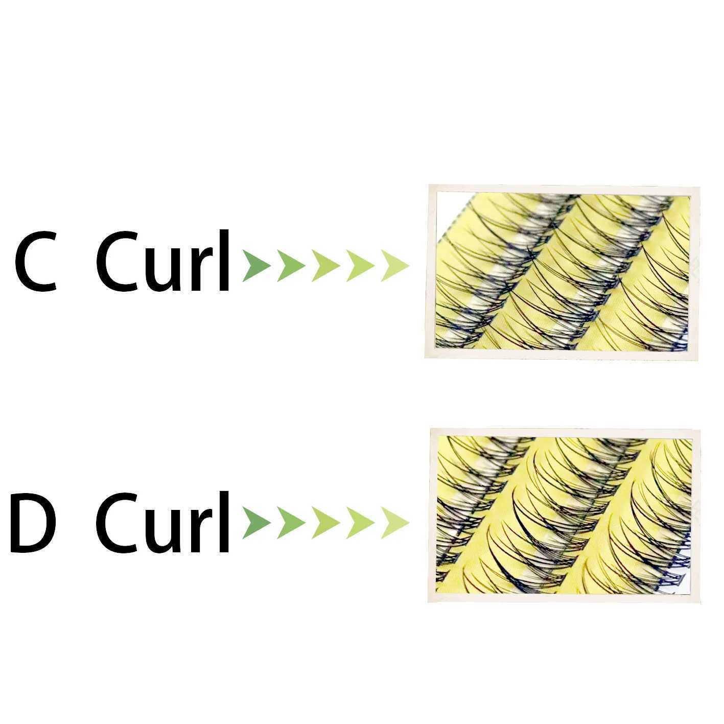 120 clusters/box natural eyelash cross style 0.07mm thick fish tail single cluster hair soft curly swallow tail false eyelashes W240803