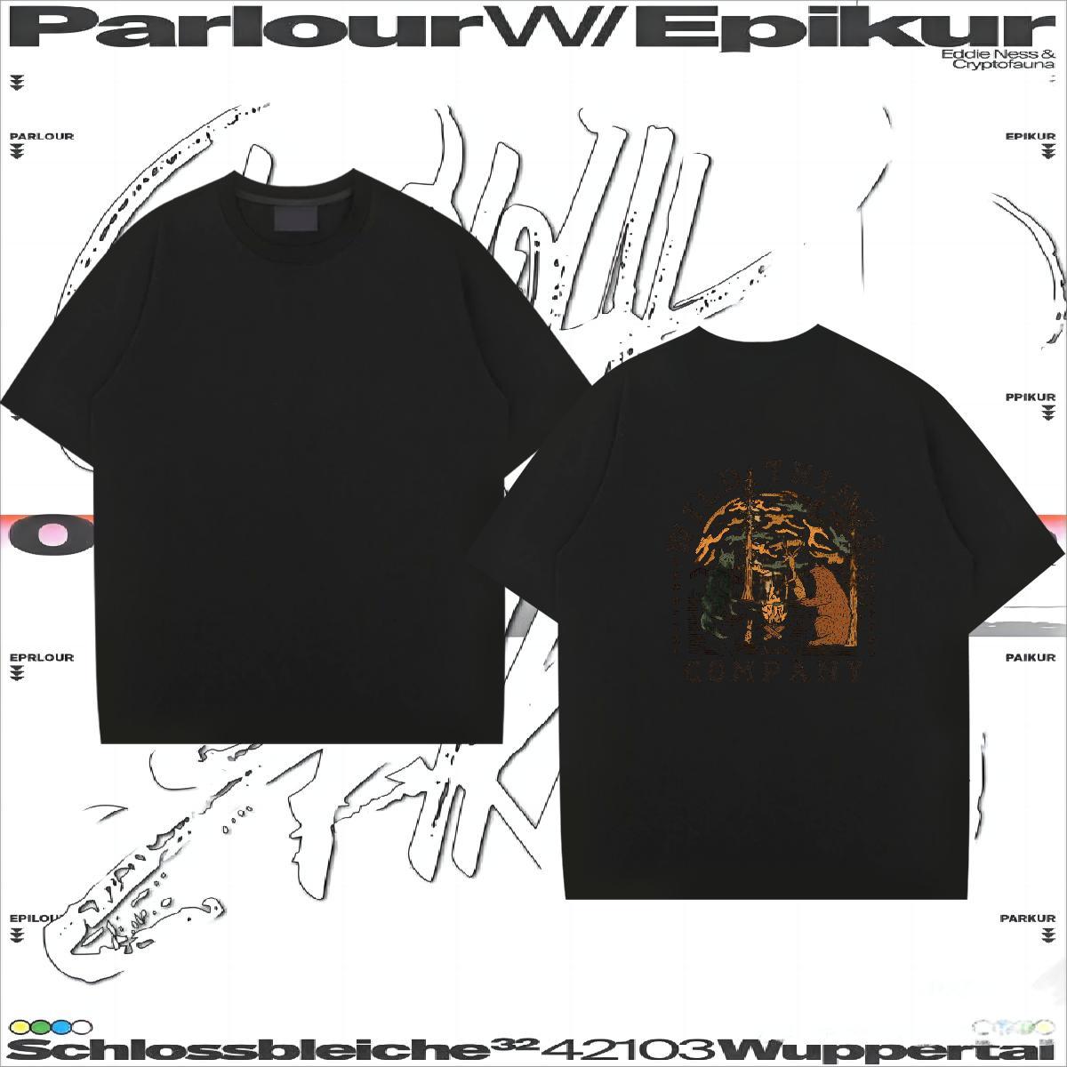 New Man T Shirts 100% Cotton 230g tree High Street Hip Hop Tops Shirt Breathable Crew Neck Soft Tshirt for Man Woman Custom Printed