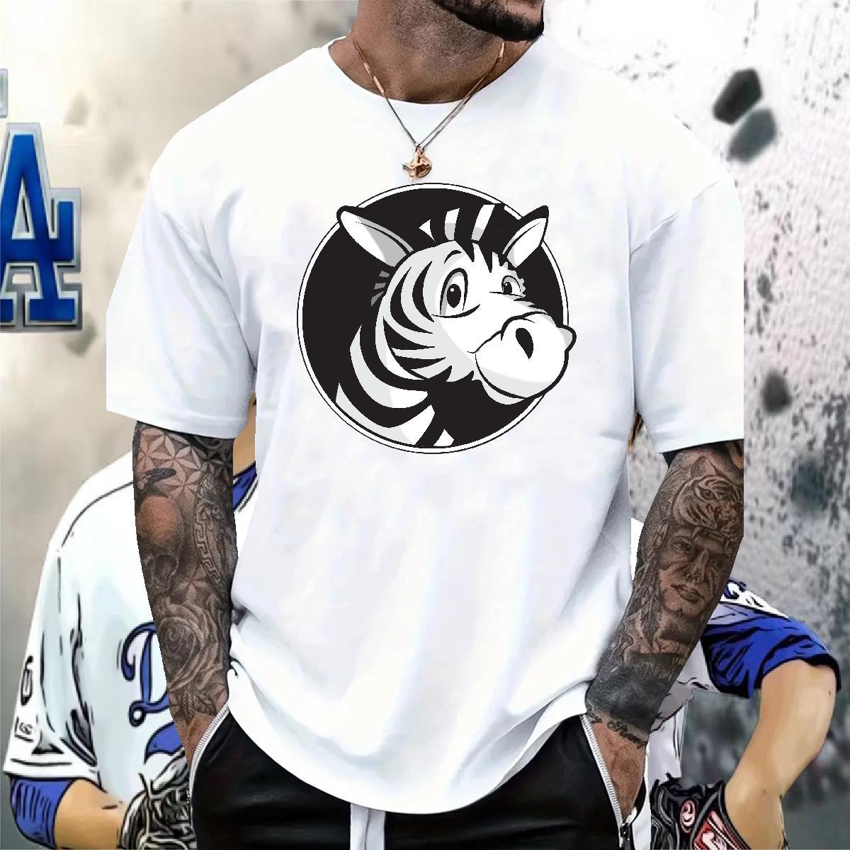 DIY Customized T shirt 230g Pure Cotton horse Beach Tshirts Breathable Crew Neck Unisex Men Clothes T-Shirt DIY Printed