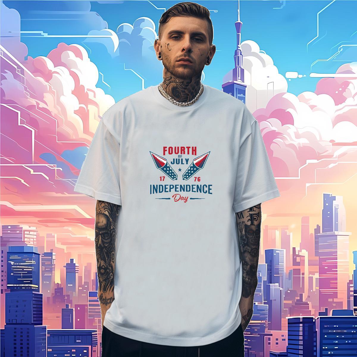 Mens T Shirts 100% Cotton 230g pistol Daily Wear Breathable Crew Neck Black White Men Tshirts Classic Comfortable Polos