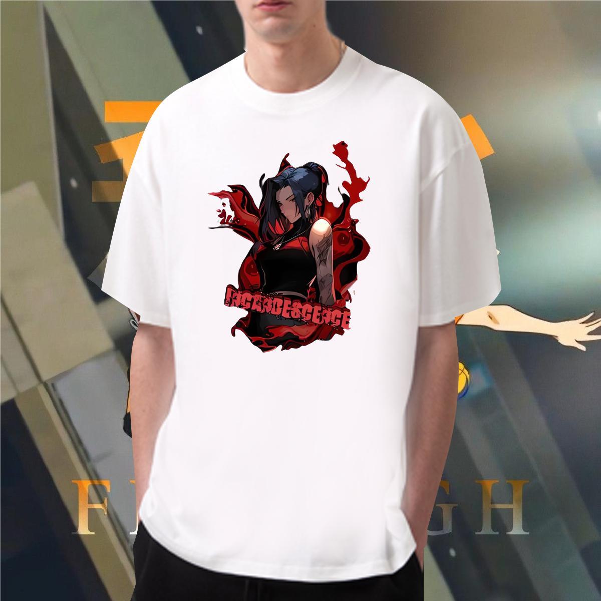 Mens T Shirts 230g Pure Cotton game Casual Beach Breathable Crew Neck Oversized 4XL Men Clothes T-Shirt Classic Casual Cool Design Tees