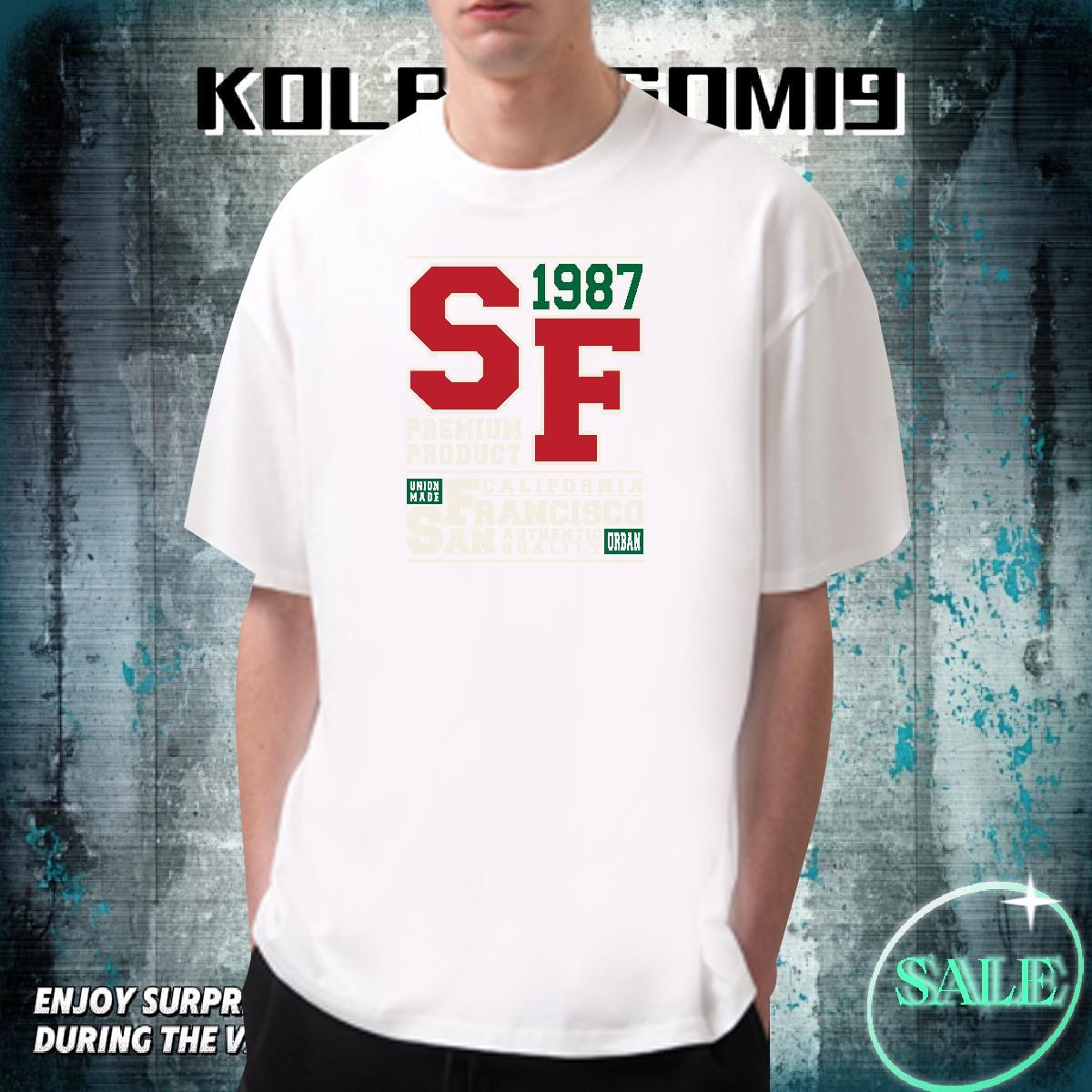 High Quality Couples T Shirts 100% Cotton 230g Sport letter DIY Anime O Neck Short Sleeves Free Shipping Mens T Shirts Wear