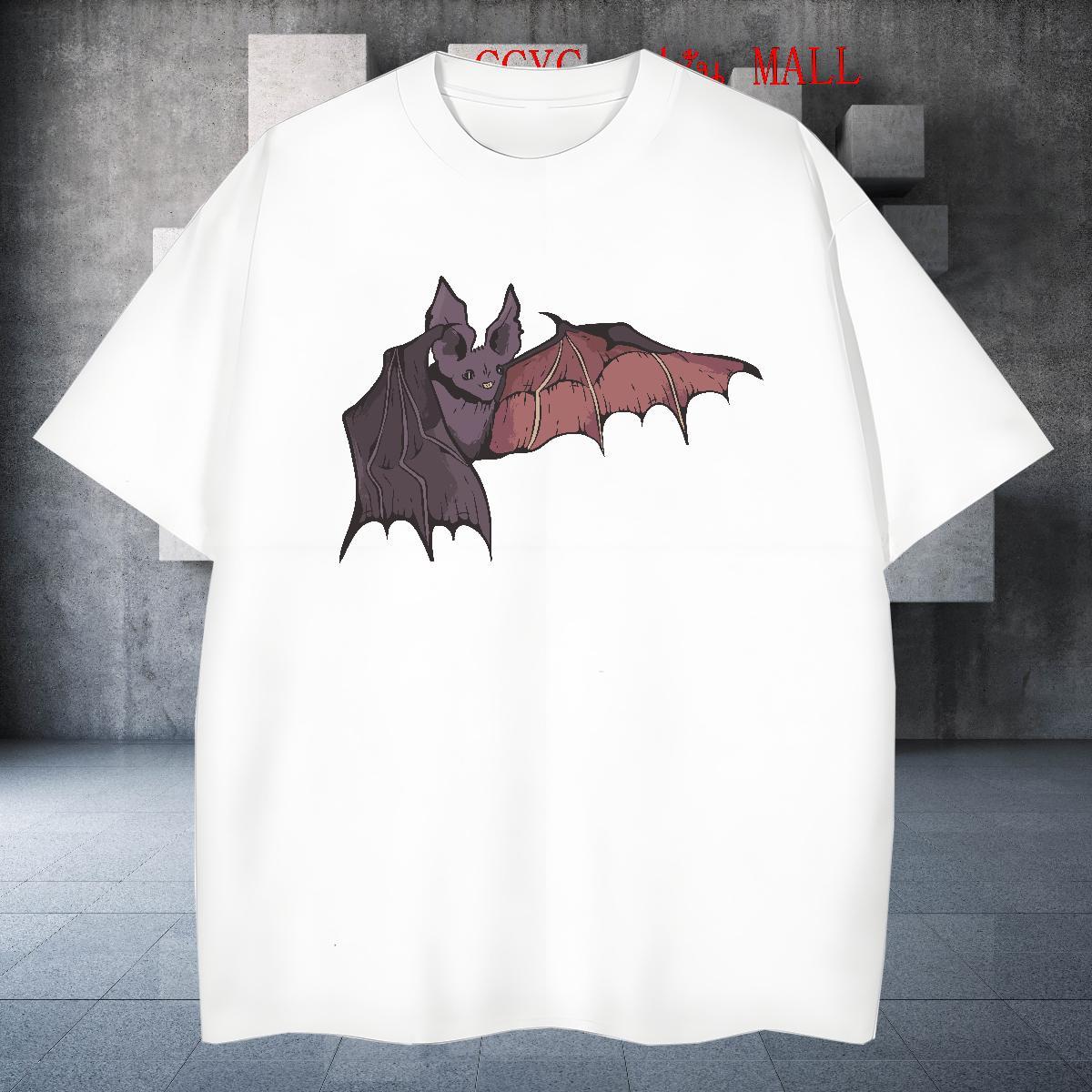 Cool Men Tops Tees 230g Cotton bat T-Shirts for Men Casual Beach Crew Neck Breathable Oversized Free Shipping Tee Shirt