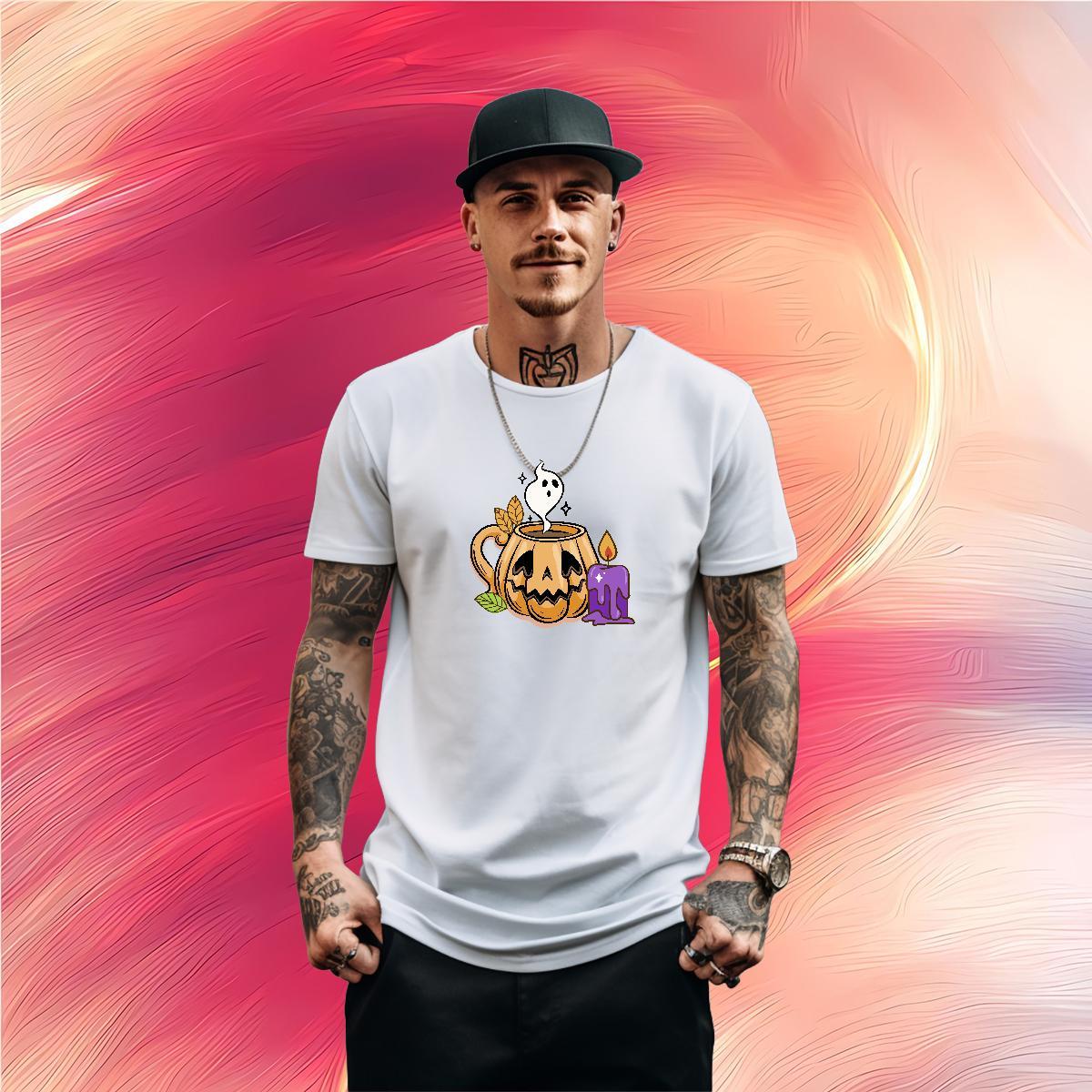 2024 T-Shirts for Men 100% Cotton 230g pumpkin High Street Hip Hop Clothings Round Neck Short Sleeve Cool Men Clothes T-Shirt Cartoon Print