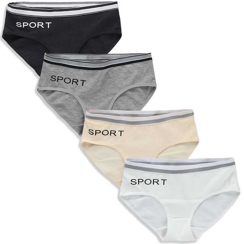 3 pieces/batch of girls underwear cotton 8-12-14 years old sports letter breathable underwear Pupils FYFP87W240715
