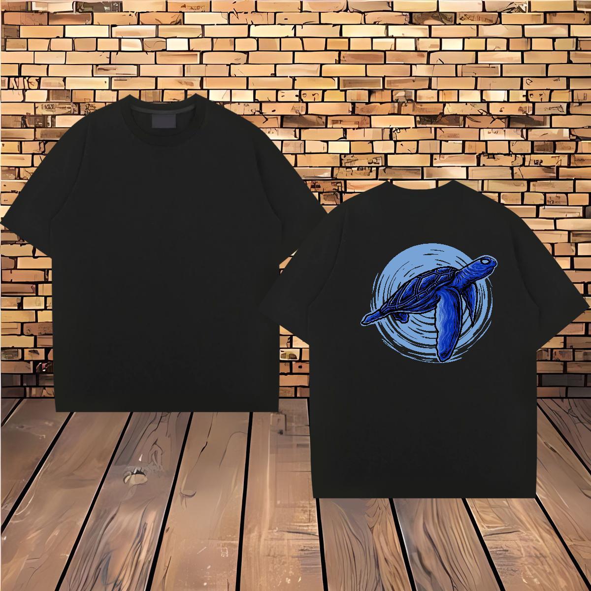 Custom T-Shirts for Men 230g Cotton tortoise Sports Casual Clothings Breathable Popular Men Tshirts Customized Print