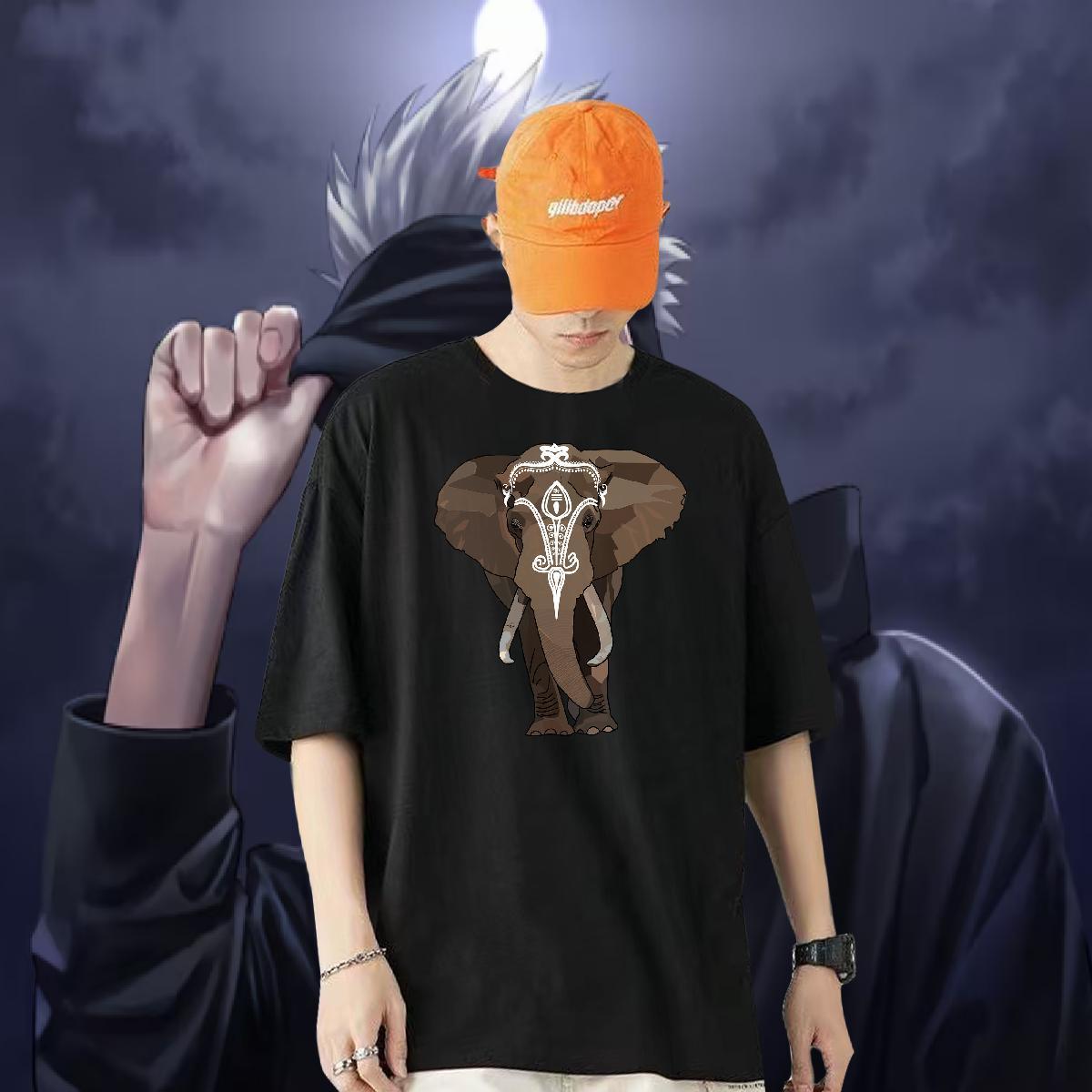 DIY Customized T Shirts Men 230g Pure Cotton Street Casual Tshirts Short Sleeve Soft Popular Couples T Shirts Cartoon Print