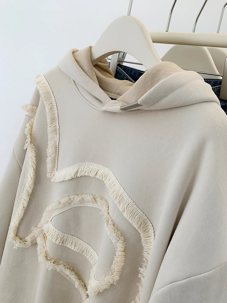 Women Sweatshirt Fashionable Versatile Tops Casual Loose Vintage Female Hoodies Autumn Winter Lazy Style Pullover 240806