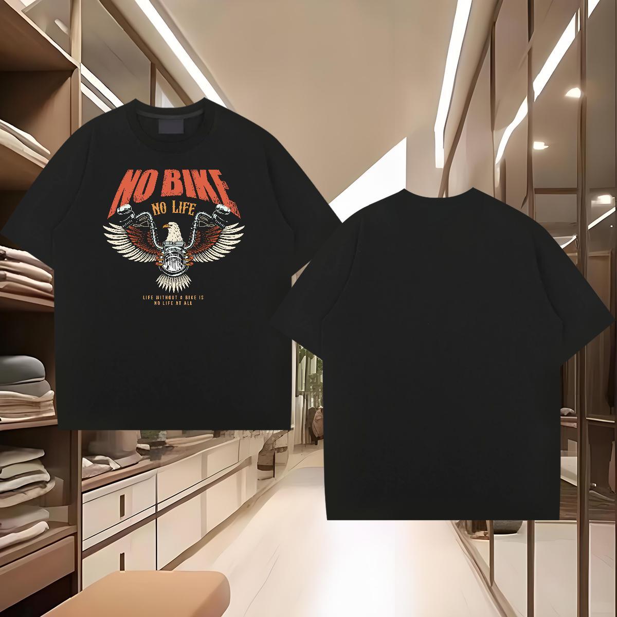 2024 New T-Shirts for Men 100% Cotton 230g eagle Casual Wear Breathable Short Sleeve Free Shipping Mens Tshirts Customized