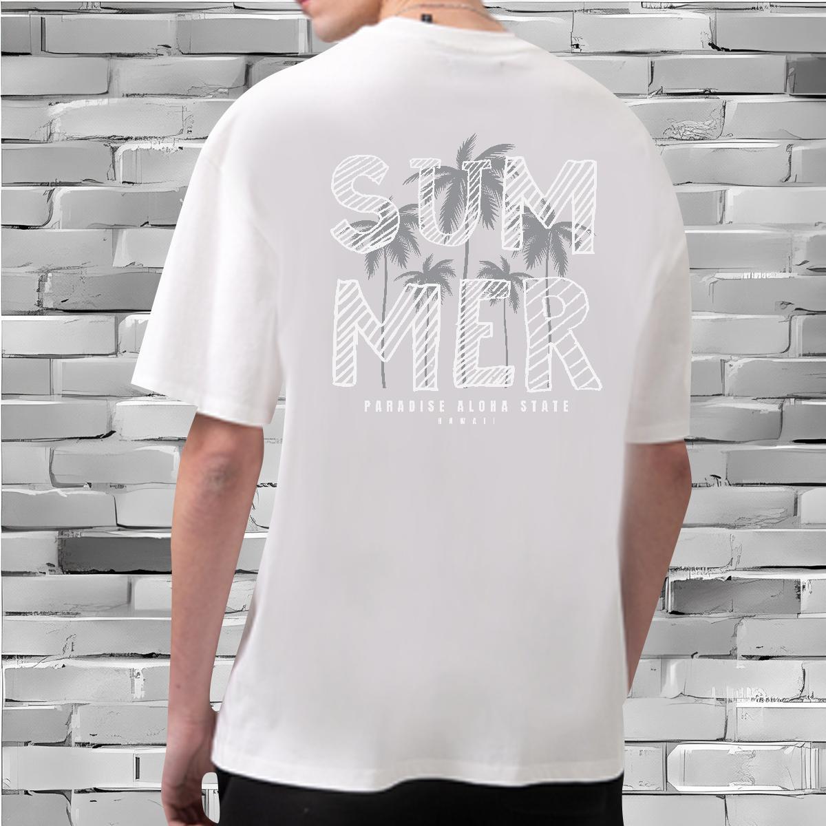 2024 Designer Man T Shirts 100% Cotton 230g tree Street wear Hip Hop Tops Breathable Unisex Mens Tshirts Black White