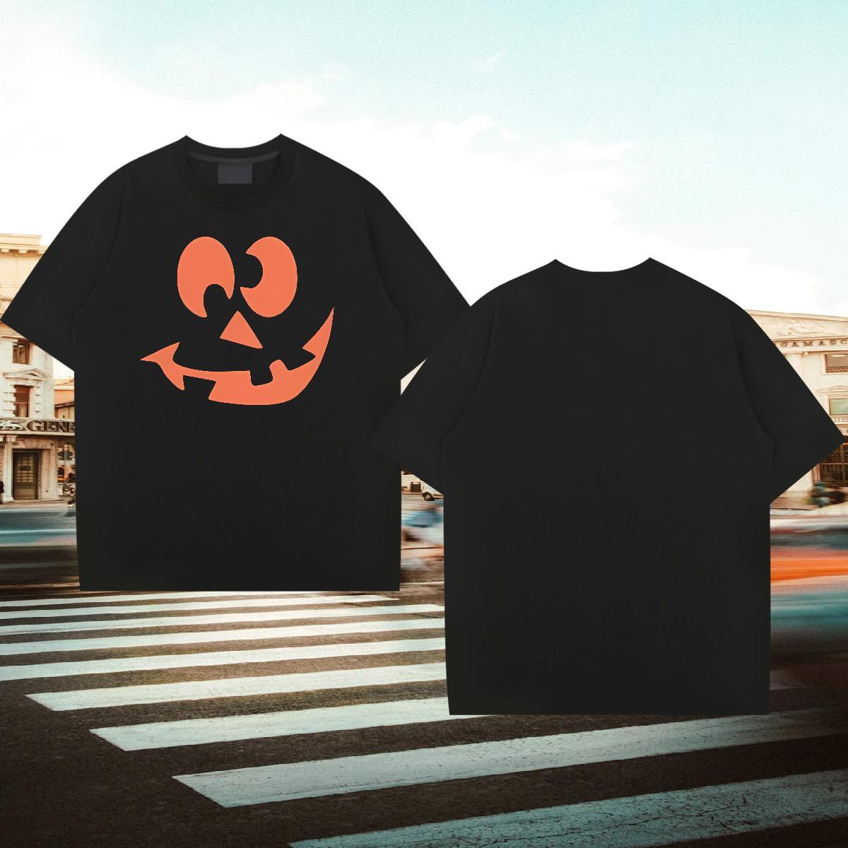 New Arrival T-Shirts 100% Cotton 230g halloween Outdoor Tops Shirt Breathable Crew Neck Loose Tshirts Asian Size