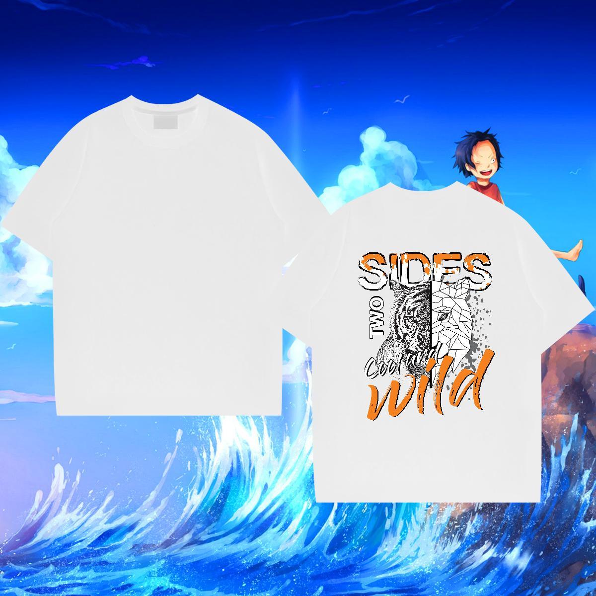 2024 Summer T-Shirts for Men 230g Cotton Casual Daily Wear Tops Shirt Crew Neck Loose Tshirts Custom Print Oversized