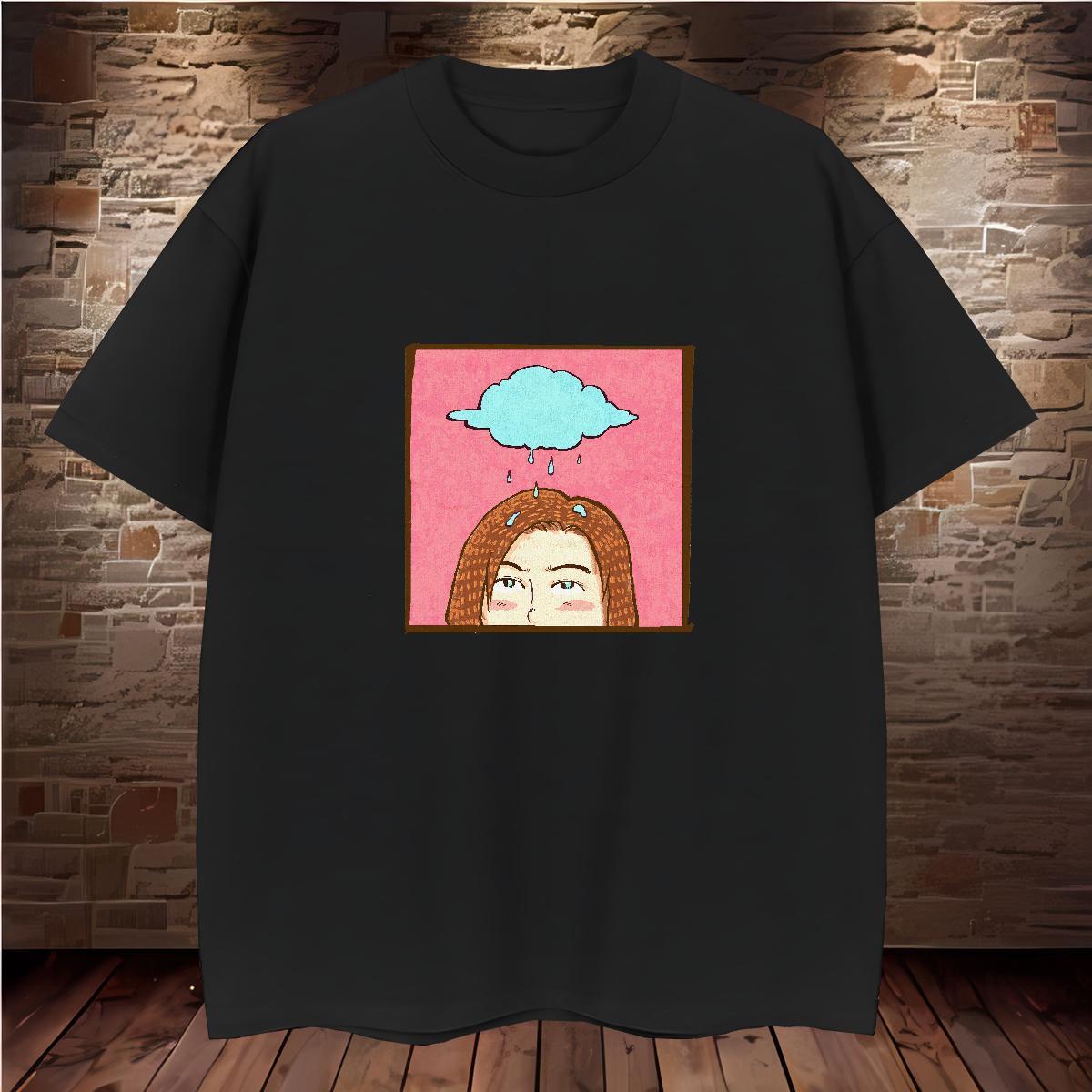 T-Shirts 230g Pure Cotton portrait Home Outdoor Round Neck Short Sleeve Graphic Mens Tshirts DIY Customized High Quality Top Tees