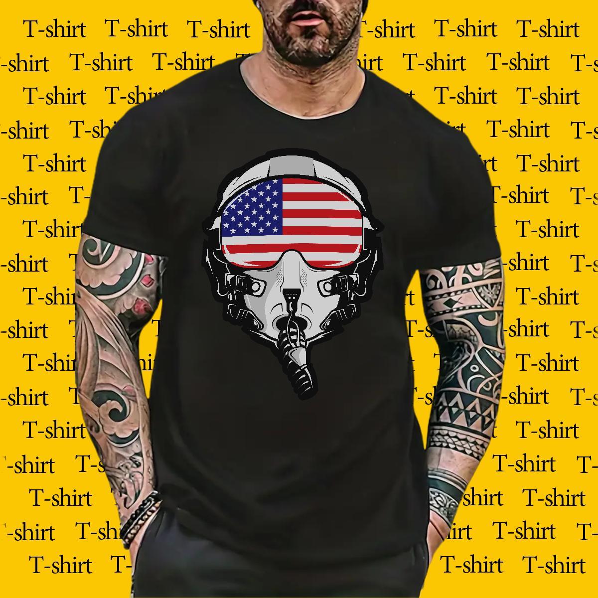 T-Shirts for Men 100% Cotton 230g spaceman Sport Breathable Short Sleeve Custom Big Size Men Clothes T-Shirt Designer Comfortable Top Tees