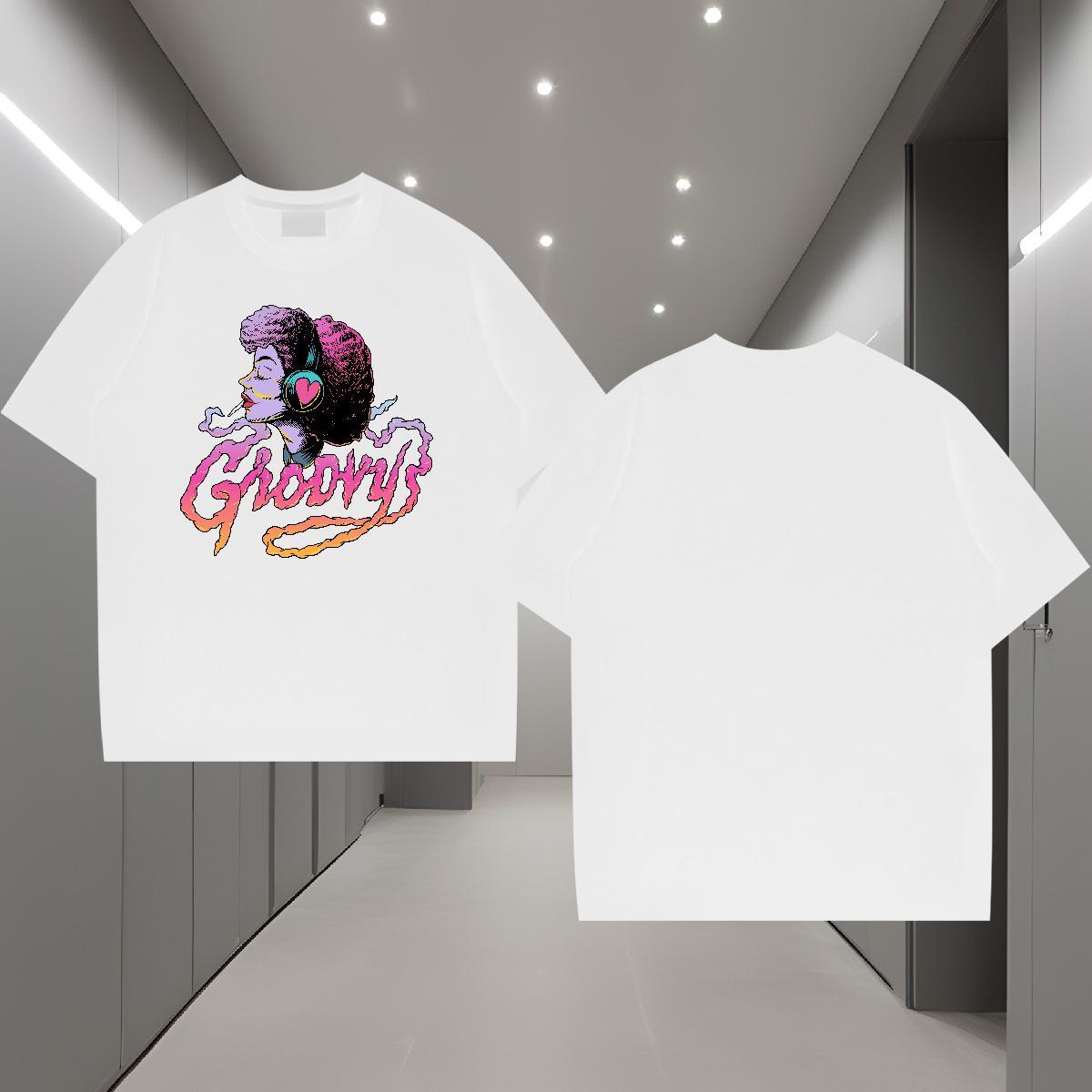 T Shirts Men 230g Cotton portrait Casual Breathable Crew Neck DIY Printed Men Clothes T-Shirt Custom Soft Wear