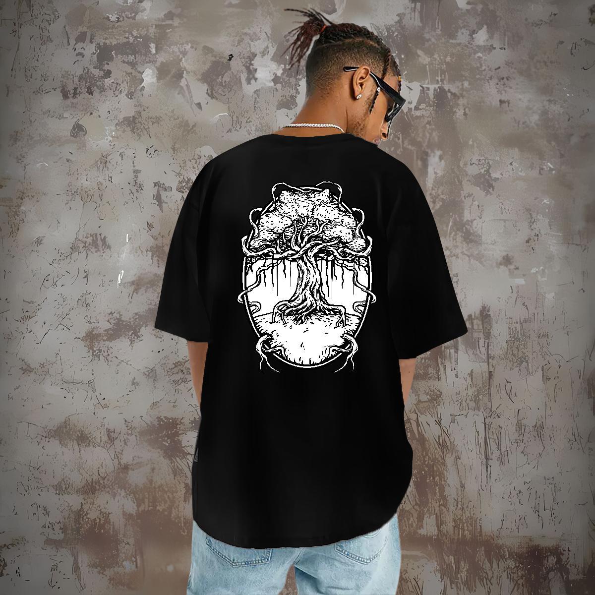DIY Customized Man T Shirts 230g Cotton tree Spring Summer Clothings Breathable Soft Loose Fit Men Tees Custom Big Size
