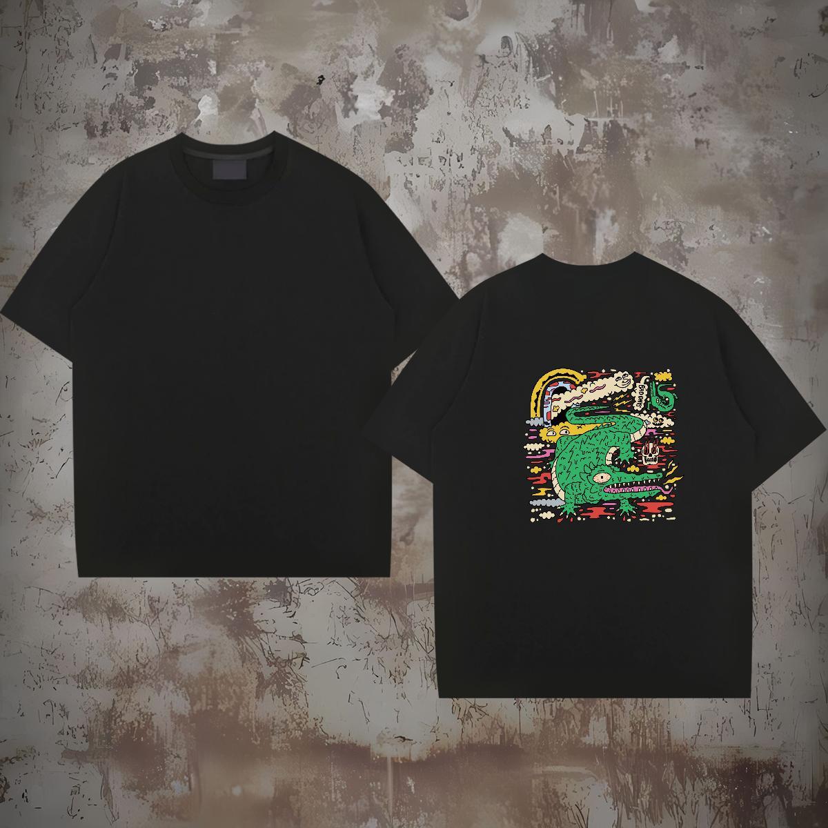 Customized Men T Shirts 230g 100% Cotton crocodile Casual Daily Wear Tees Pure Cotton Soft Mens Tshirts Custom Print Plus Size