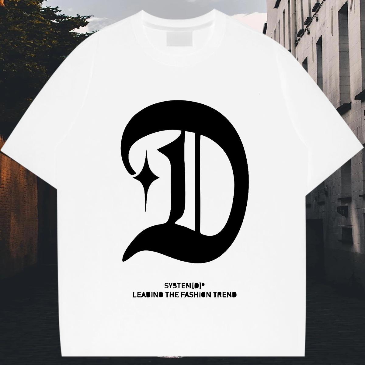 Popular Mens Tshirts 100% Cotton 230g Hip Hop letter White Plus Size Breathable Customized Mens T Shirts Tops Tees