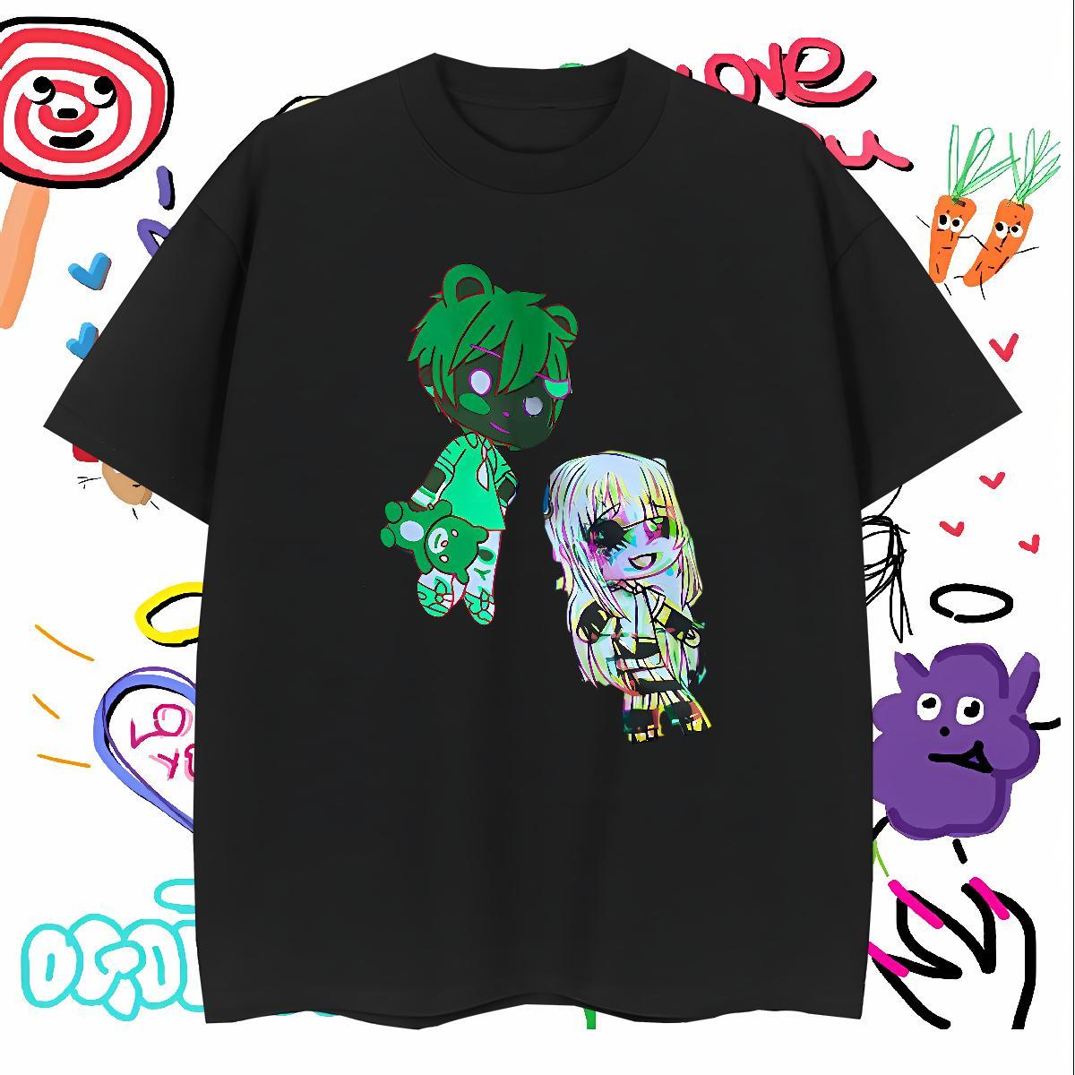 T-Shirts 230g 100% Cotton icon Summer Casual Short Sleeve Soft Anime Men Tees Fashion Cool Design Tees Shirts