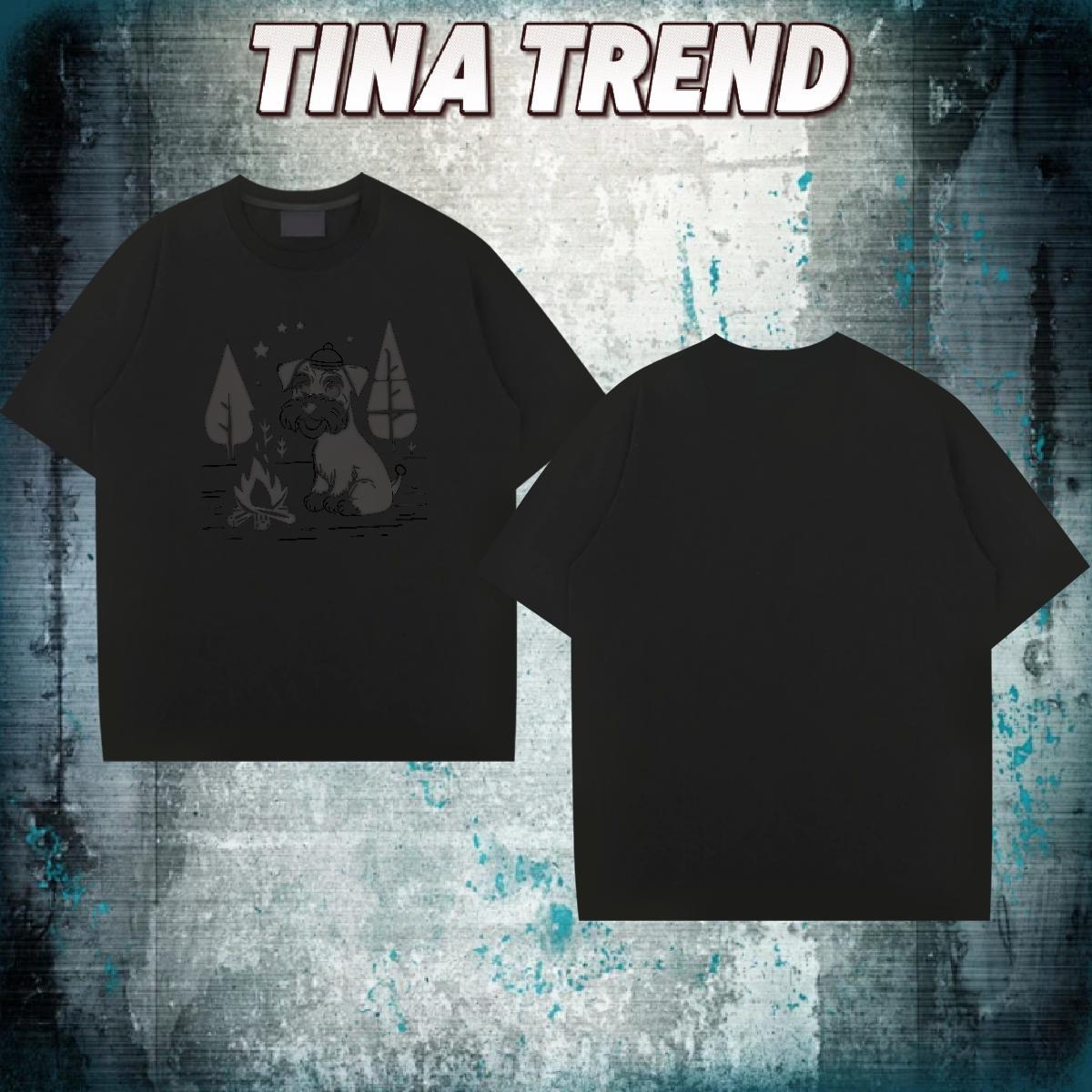 New Designer T Shirt For Man 230g Cotton dog Outdoor Tees Shirts Short Sleeve Soft Brand Tshirt for Man Woman Custom Printing