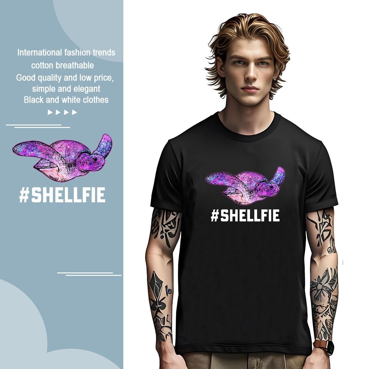 Popular Tshirts 230g Pure Cotton tortoise T-Shirts Street Wear Breathable Short Sleeve Floral Print 2024 Designer Polos