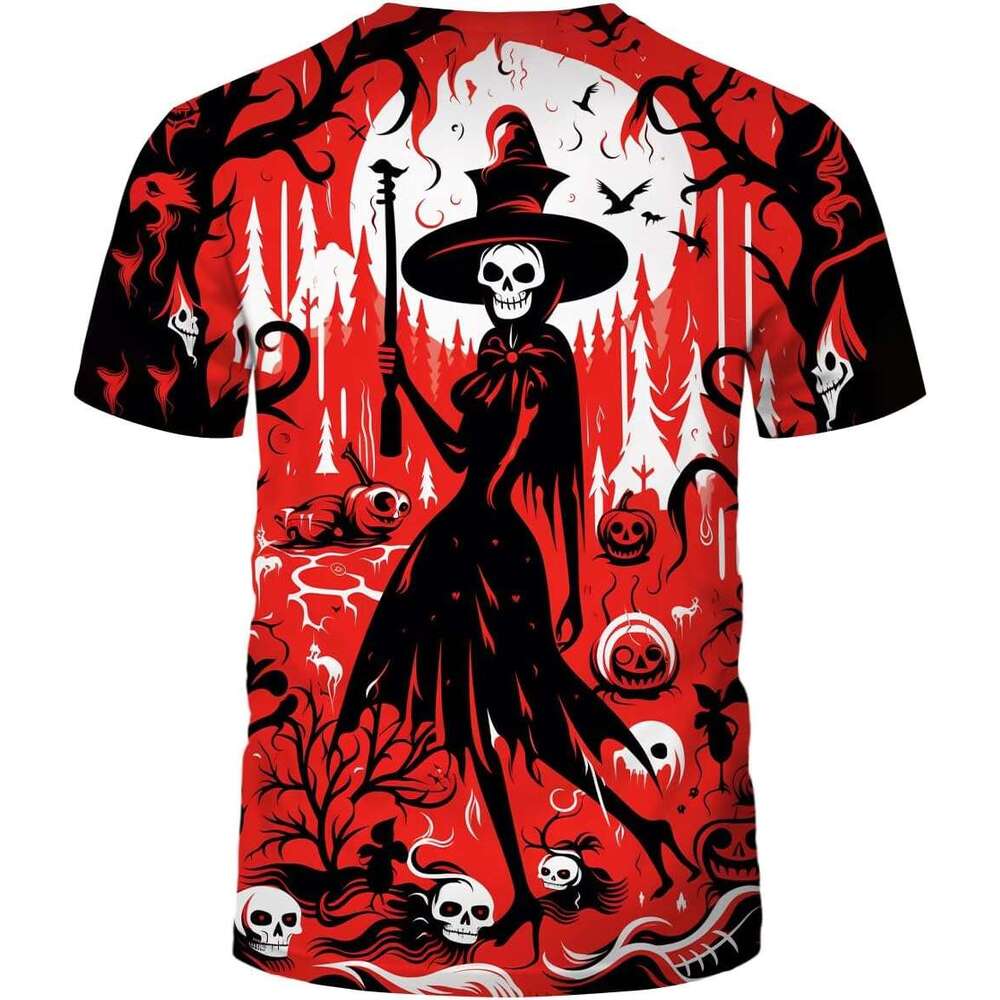 T shirt Mens Ghosts Pumpkins Witch T-Shirt Halloween Graphic Short Sleeve Shirt shirts tshirt graphic tee Casual tops summer clothes Short sleeve 2025
