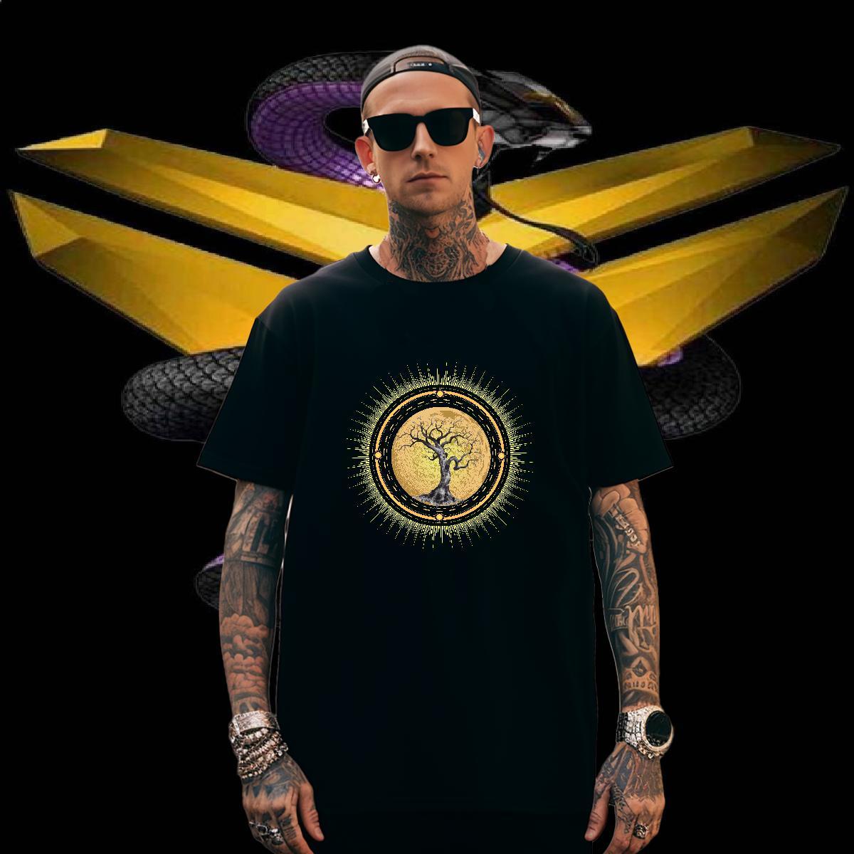 Man T Shirts 230g 100% Cotton tree Home Outdoor Breathable Asian Size Couples T Shirts Customized Cool Top Tees