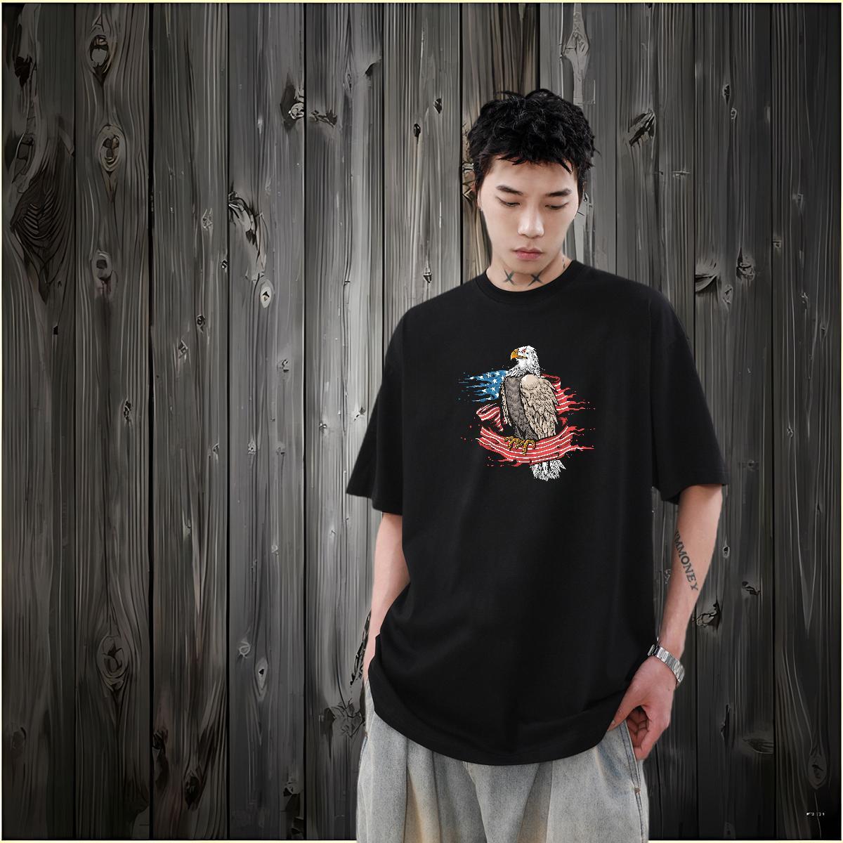 DIY Customized T-Shirts 230g 100% Cotton cool Summer Casual Tees Shirts Round Neck Short Sleeve Classic Men Clothes T-Shirt Customized Print
