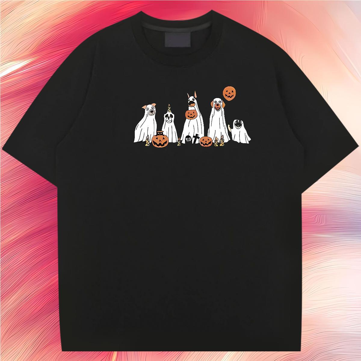 Stylist T-Shirts for Men 230g Pure Cotton pumpkin Daily Outfit Polos O Neck Short Sleeves TOP Quality Mens Tshirts Custom Cartoon