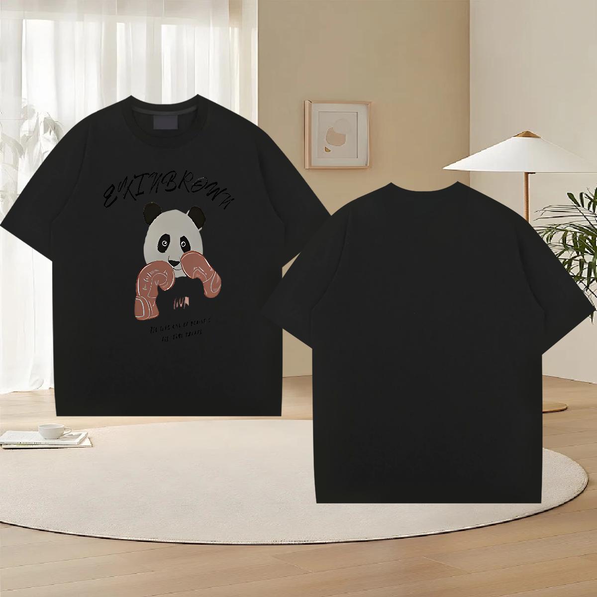 Comfortable Men Tshirts 230g Cotton Casual Beach Plus Size Cartoon Breathable Crew Neck 2024 T-Shirts for Men Polos