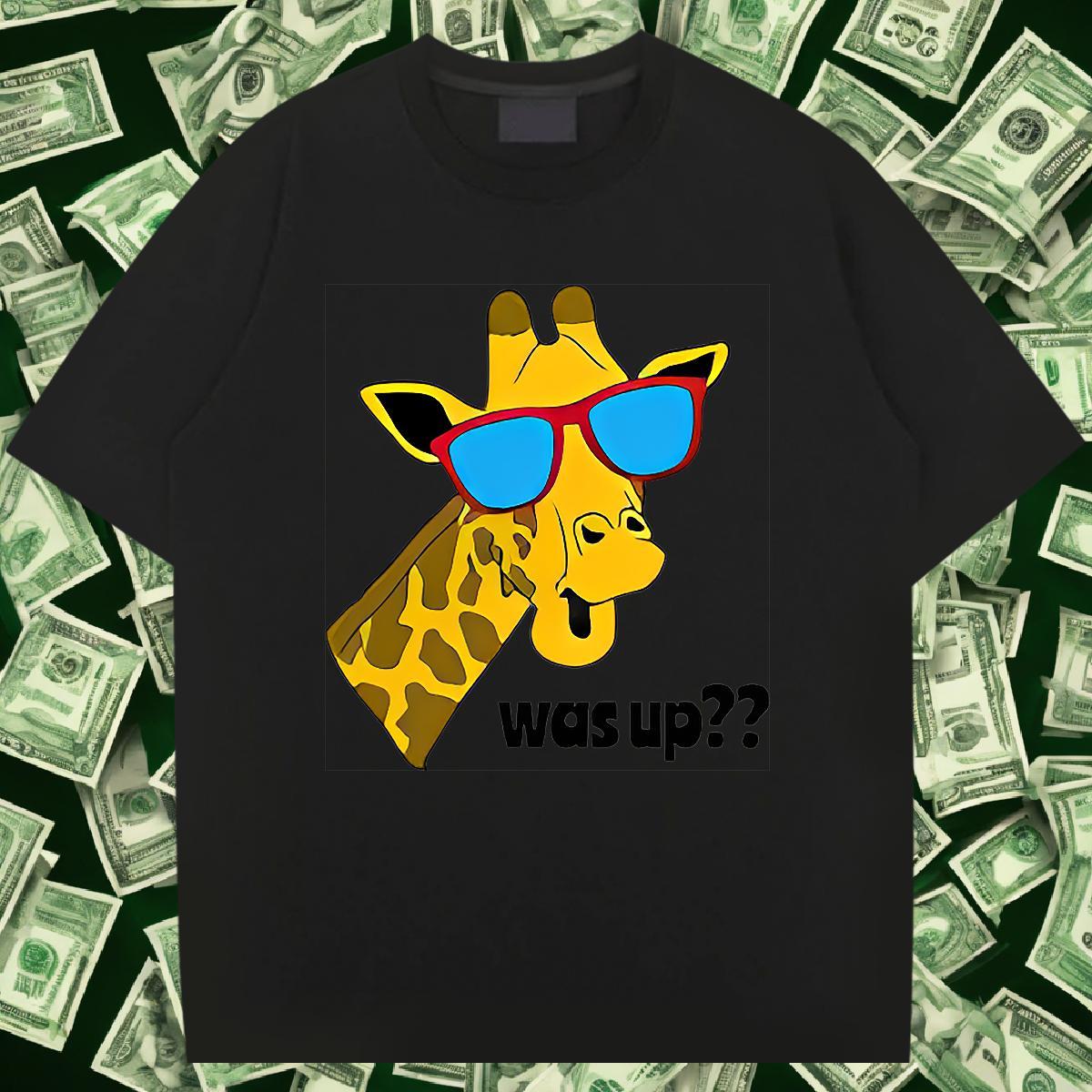 Loose Men Tees 230g Cotton Sport Deer Anime Short Sleeve Soft Fashion Design T-Shirts Clothes