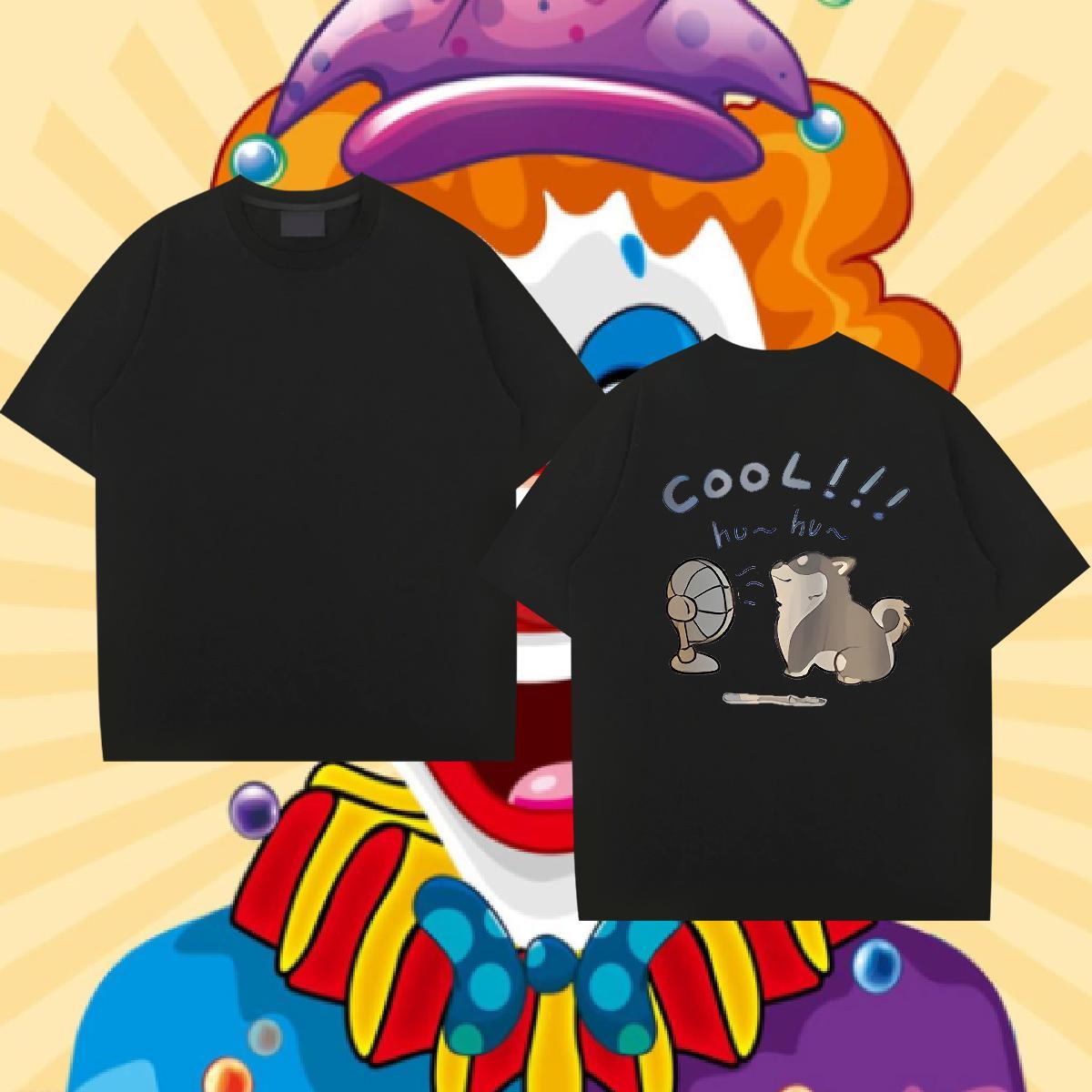 New Arrival Men T Shirts 230g 100% Cotton dog Casual Daily Wear Tops Tees O Neck Short Sleeves Soft Men Clothes T-Shirt Skull