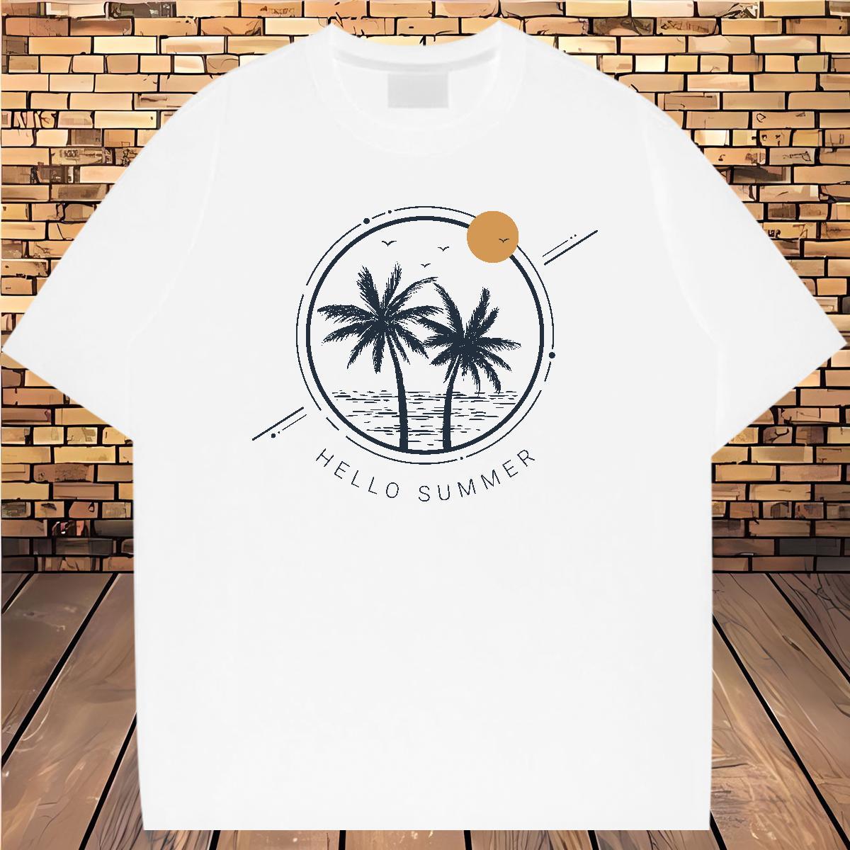 Man T Shirts 100% Cotton 230g sun Casual Daily Wear O Neck Short Sleeves Oversized Tshirt for Man Woman New Designer Popular Polos