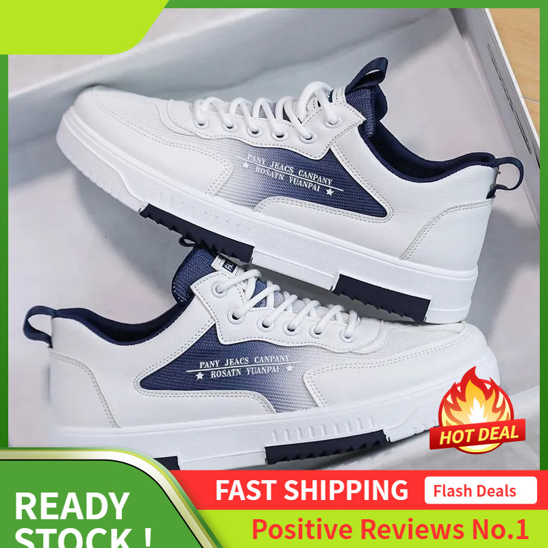 Casual Ddmysports Men Breathable Mesh Board New Fashion Eightened Versatile White Shoes Blue Free Shipping Outdoor