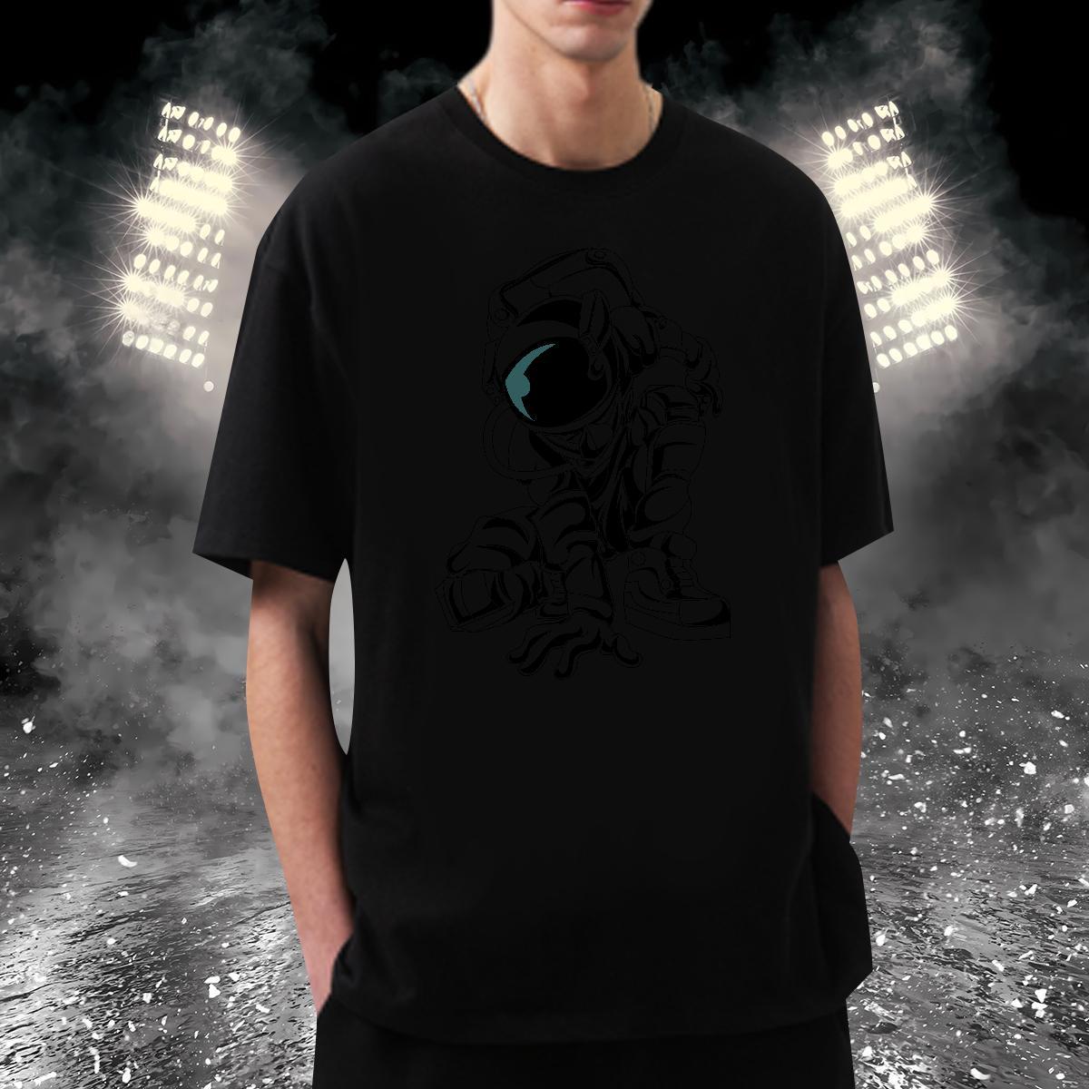 T Shirt For Man 100% Cotton 230g universe Beach Breathable Short Sleeve Custom Anime Tshirts Fashion Cool Design Tops Tees