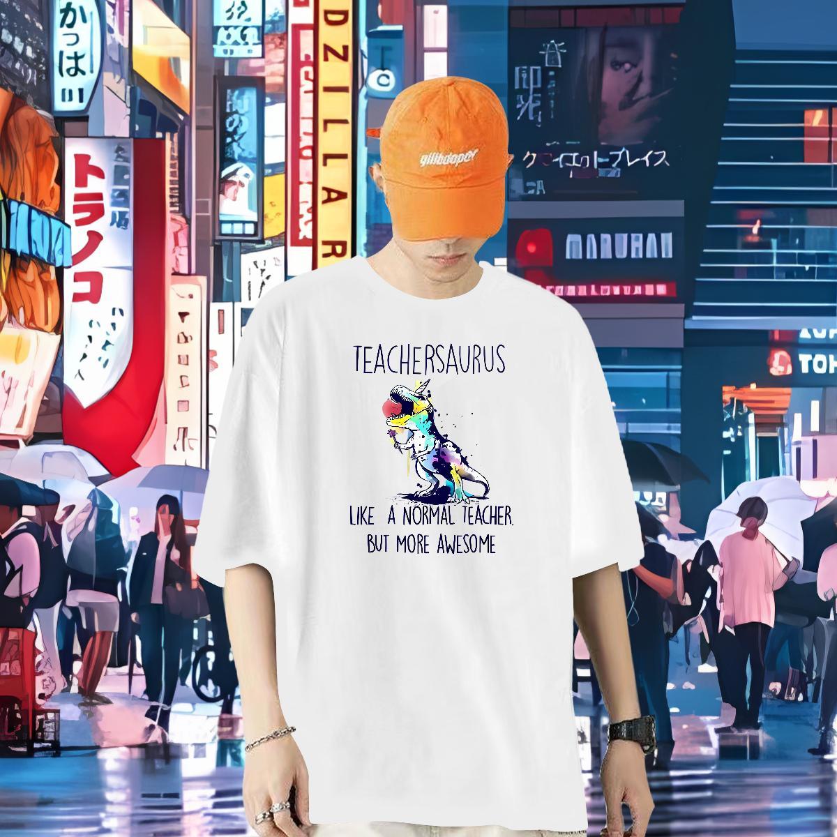 2024 DIY T Shirts Men 230g Pure Cotton dinosaur Street Wear Clothes Breathable Crew Neck Wholesale Men Tees DIY Printed