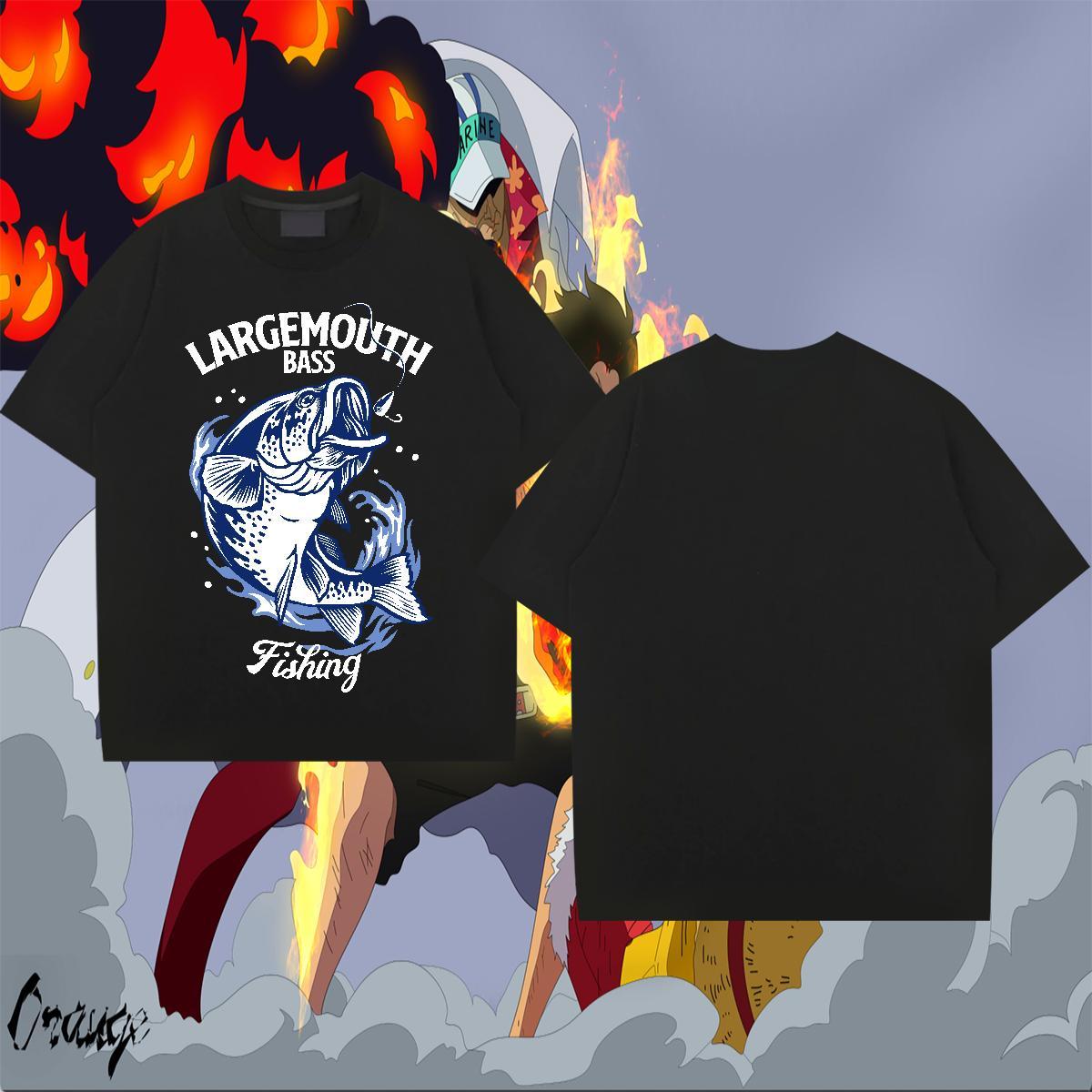 Free Shipping Men Clothes T-Shirt 230g Cotton Beach fish Oversized 4XL Crew Neck Classic Casual T shirt Tops Shirt