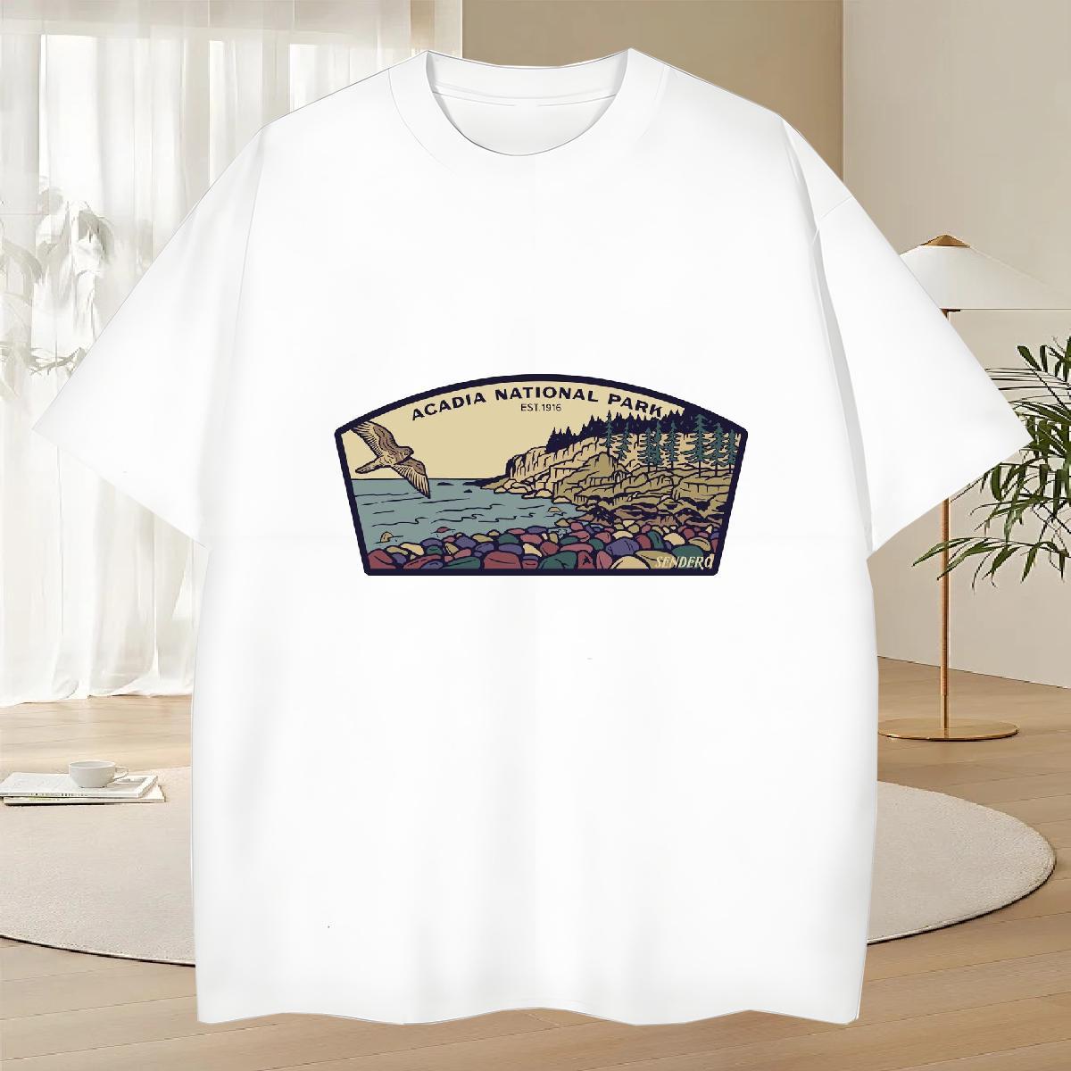 TOP Quality Couples T Shirts 230g Cotton Street mountains Oversized 4XL Short Sleeve Soft 2024 Summer Man T Shirts Tee Shirt