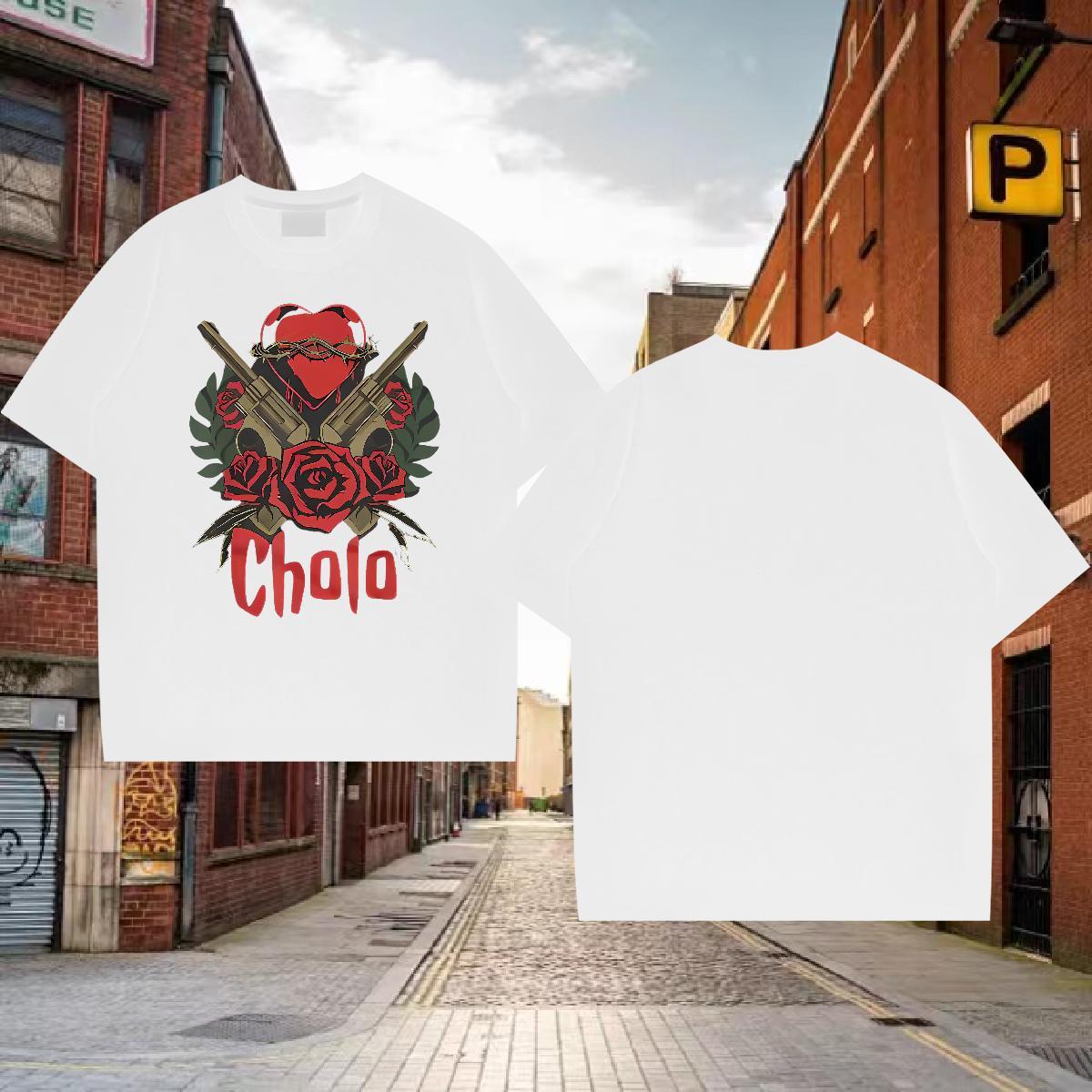 Classic Men Tops Tees 100% Cotton 230g pistol T-Shirts Sports Casual Short Sleeve O-Neck Oversized Custom Top Tees