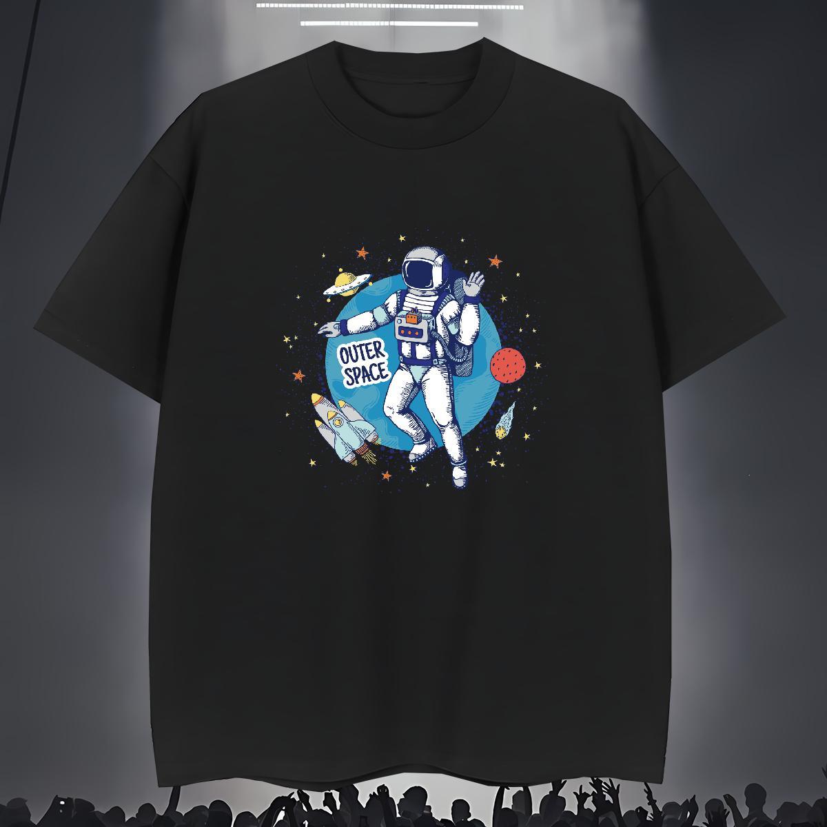 Mens T Shirts 230g Pure Cotton universe Street Wear Breathable White Plus Size Couples T Shirts New Designer Tees Shirts