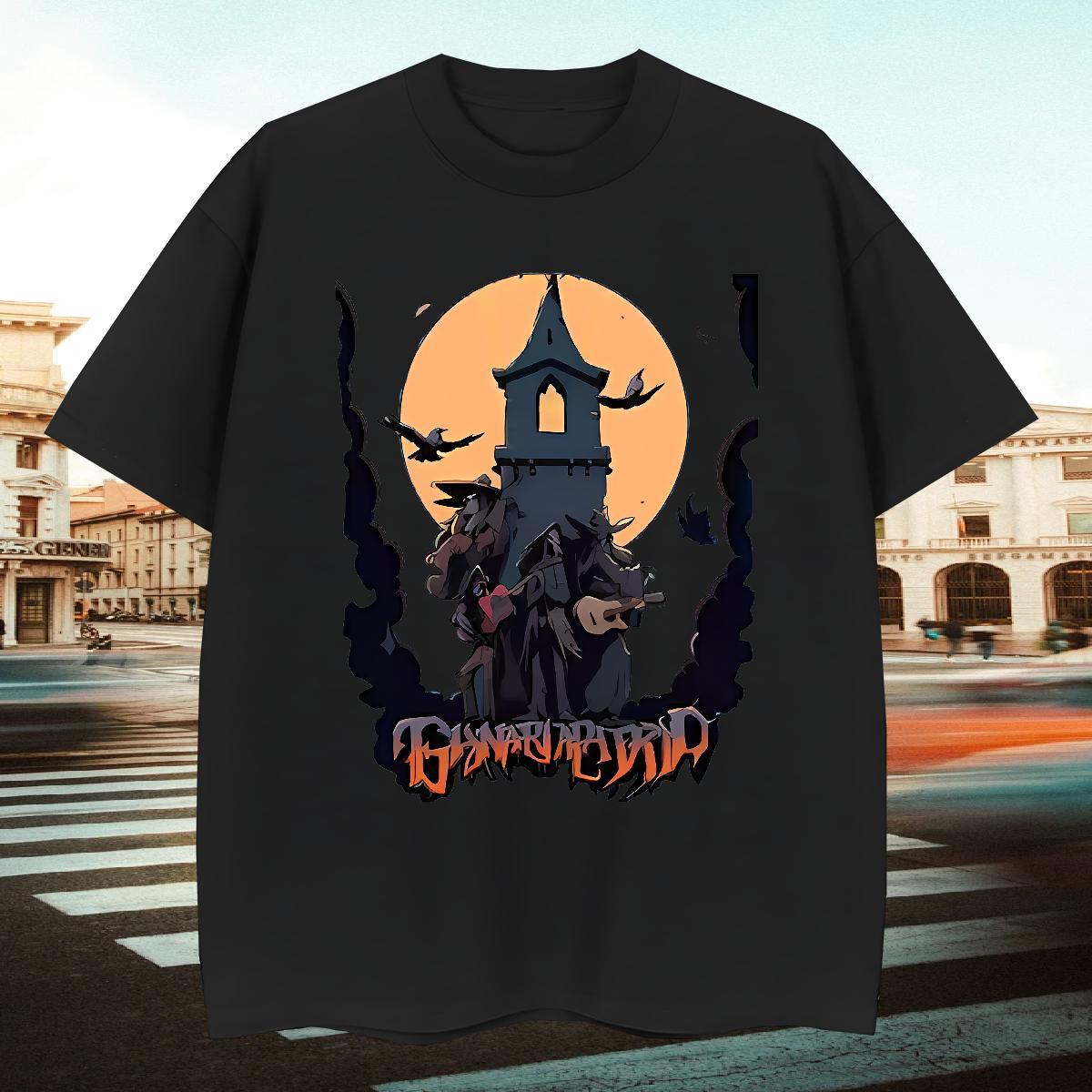 Casual New T-Shirts for Men 100% Cotton 230g Tower Spring Summer Tshirts Breathable Short Sleeve Soft Men Tees Black White