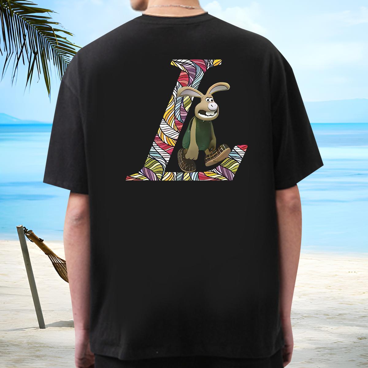 High Quality Couples T Shirts 230g Pure Cotton rabbit T-Shirts for Men Street Wear Breathable Short Sleeve Custom Printing Fashion New Tee Shirt