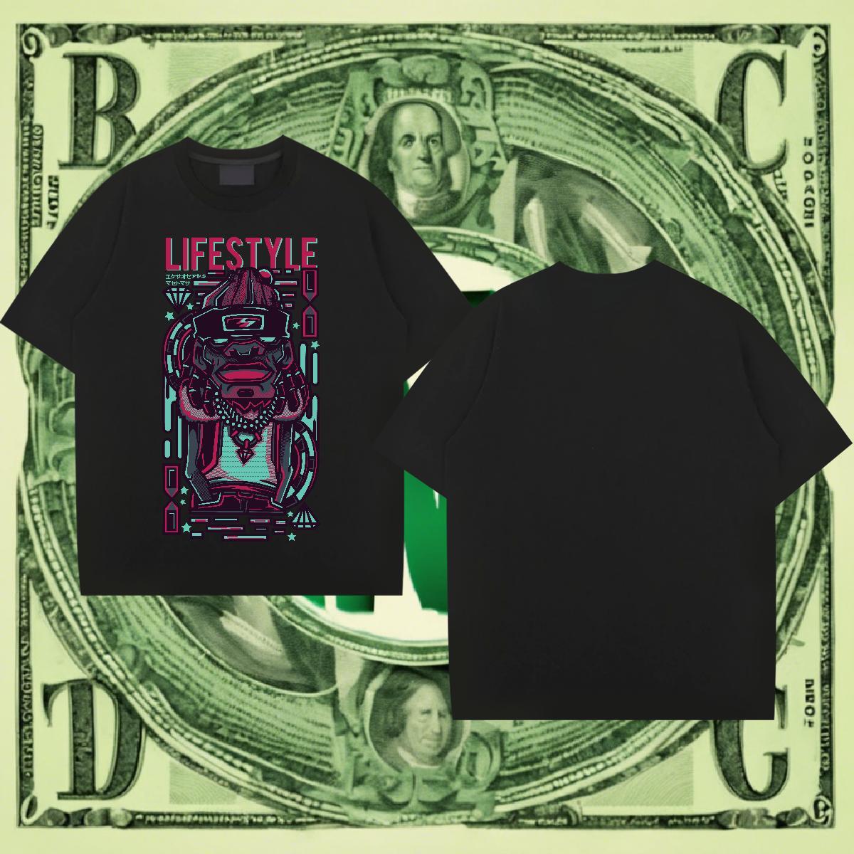 TOP Quality Men Tops Tees 230g 100% Cotton Sport ET Oversized Pure Cotton 2024 New T-Shirts Tshirts